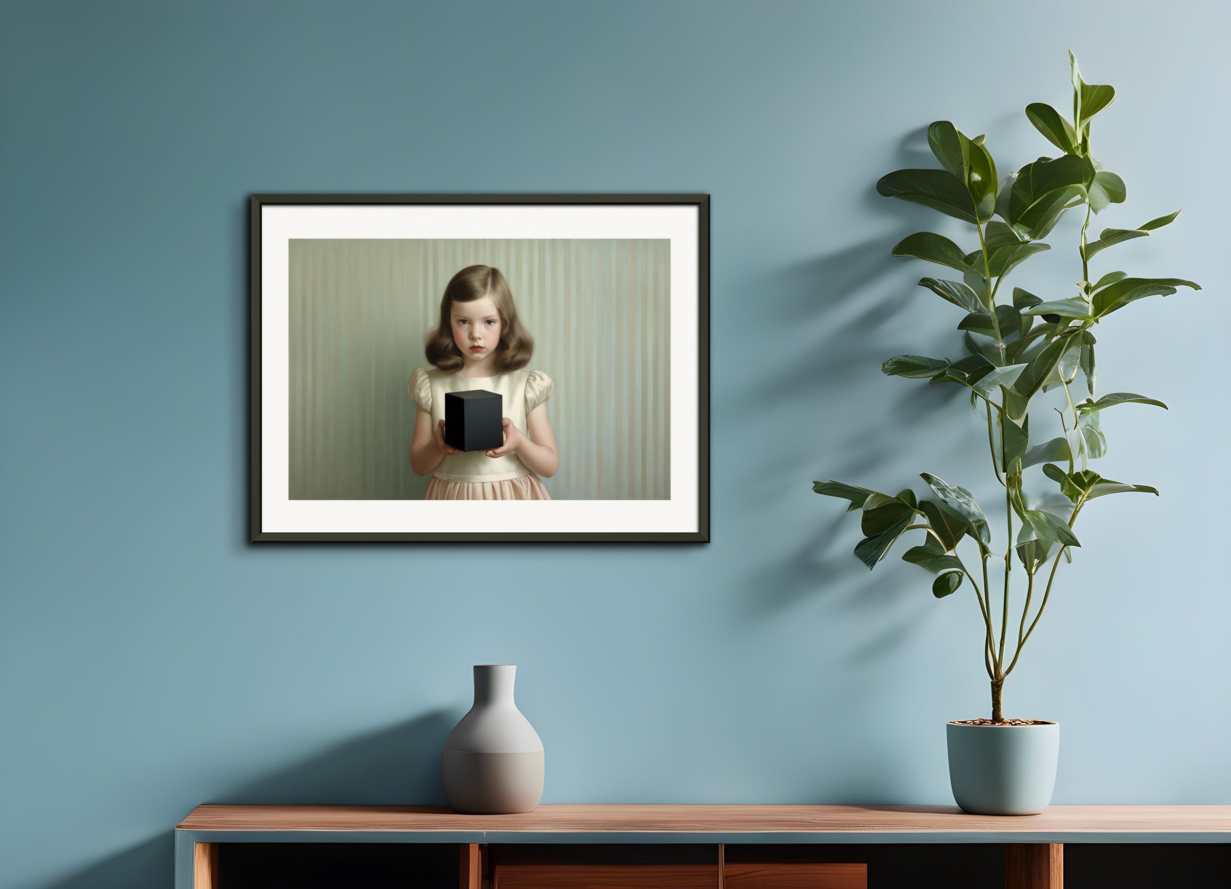 Juliste metallikehyksellä: Lasten muodolliset muotokuvat aatelismäisellä jäykkyydellä,