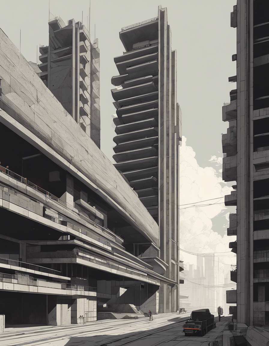 Lo-fi, Brutalist architecture - Poster