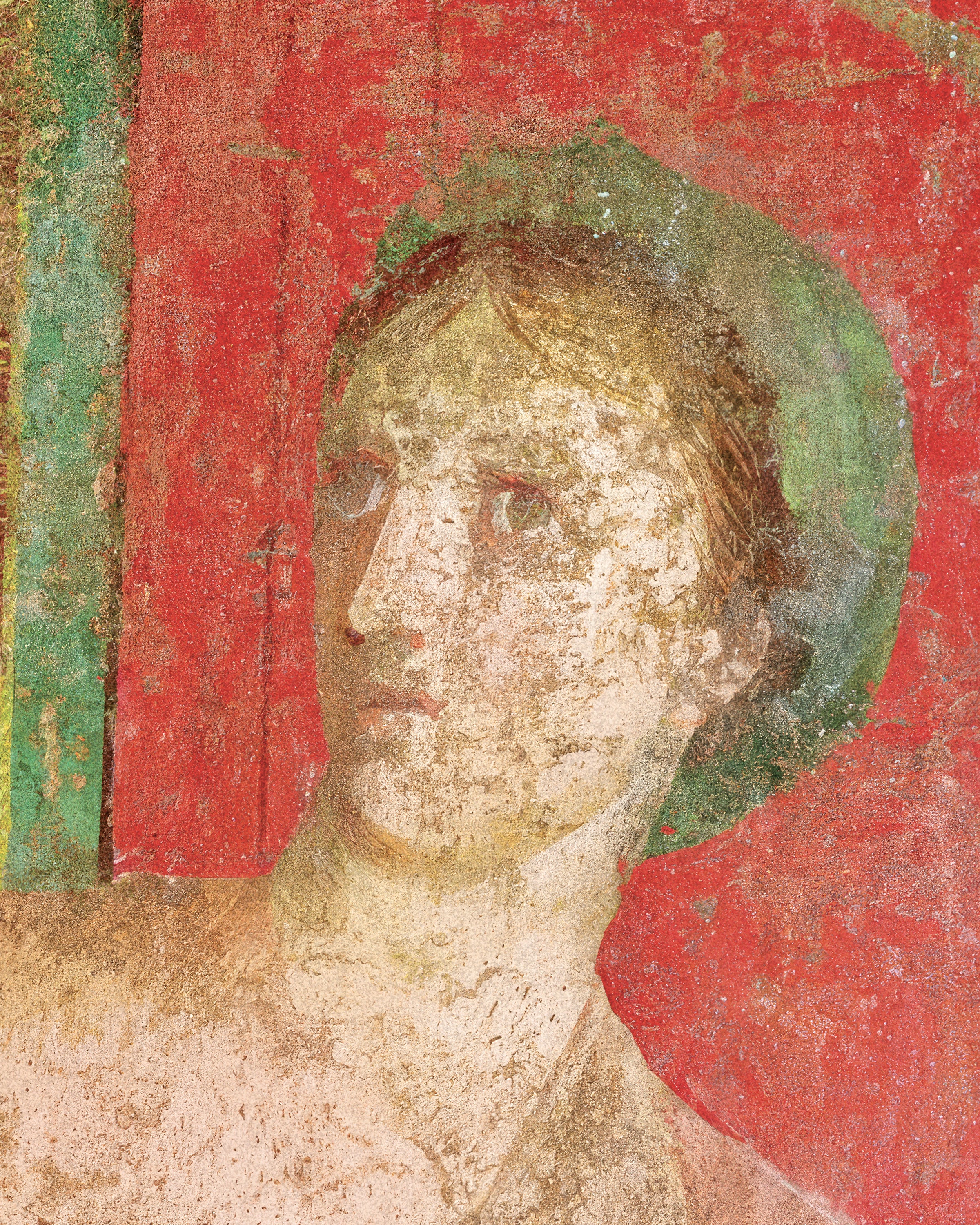 Naisen lohduttava aloitusfreskojuliste