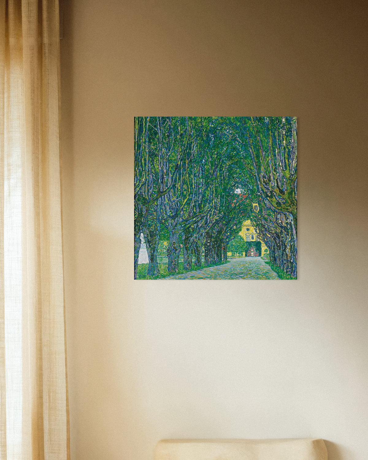 Gustav Klimtin Kammerin linnaan johtava kuja (1912) -juliste
