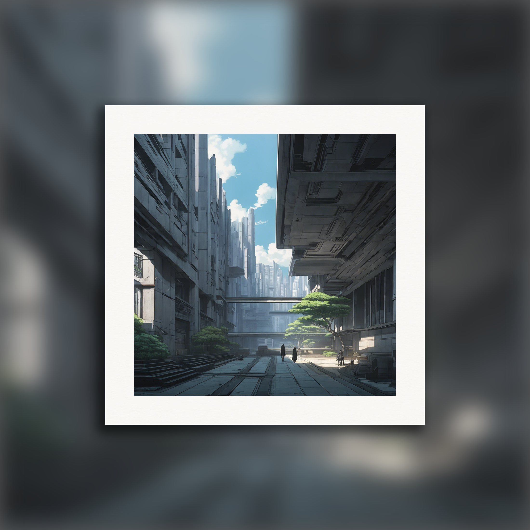 Ghost in the shell, Brutalist architecture, city - Poster