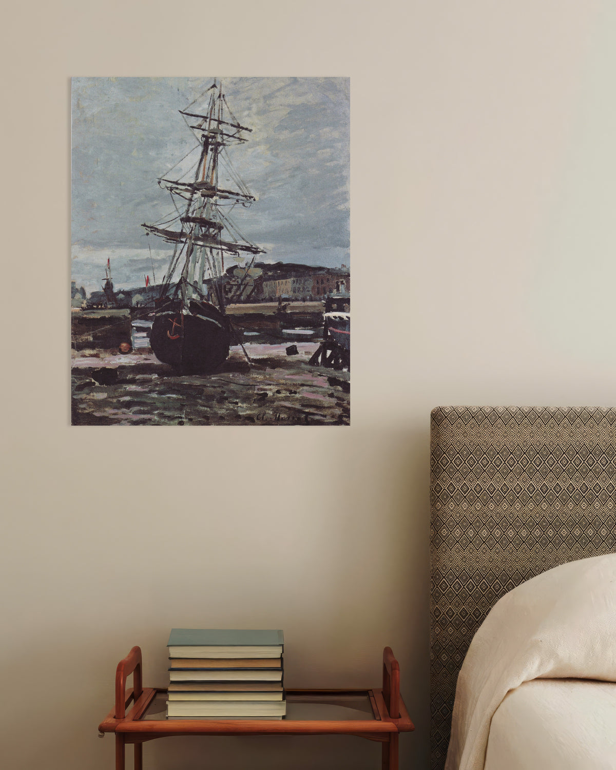 Claude Monet’n Karilleajanut vene Fécampissa (1868) -juliste