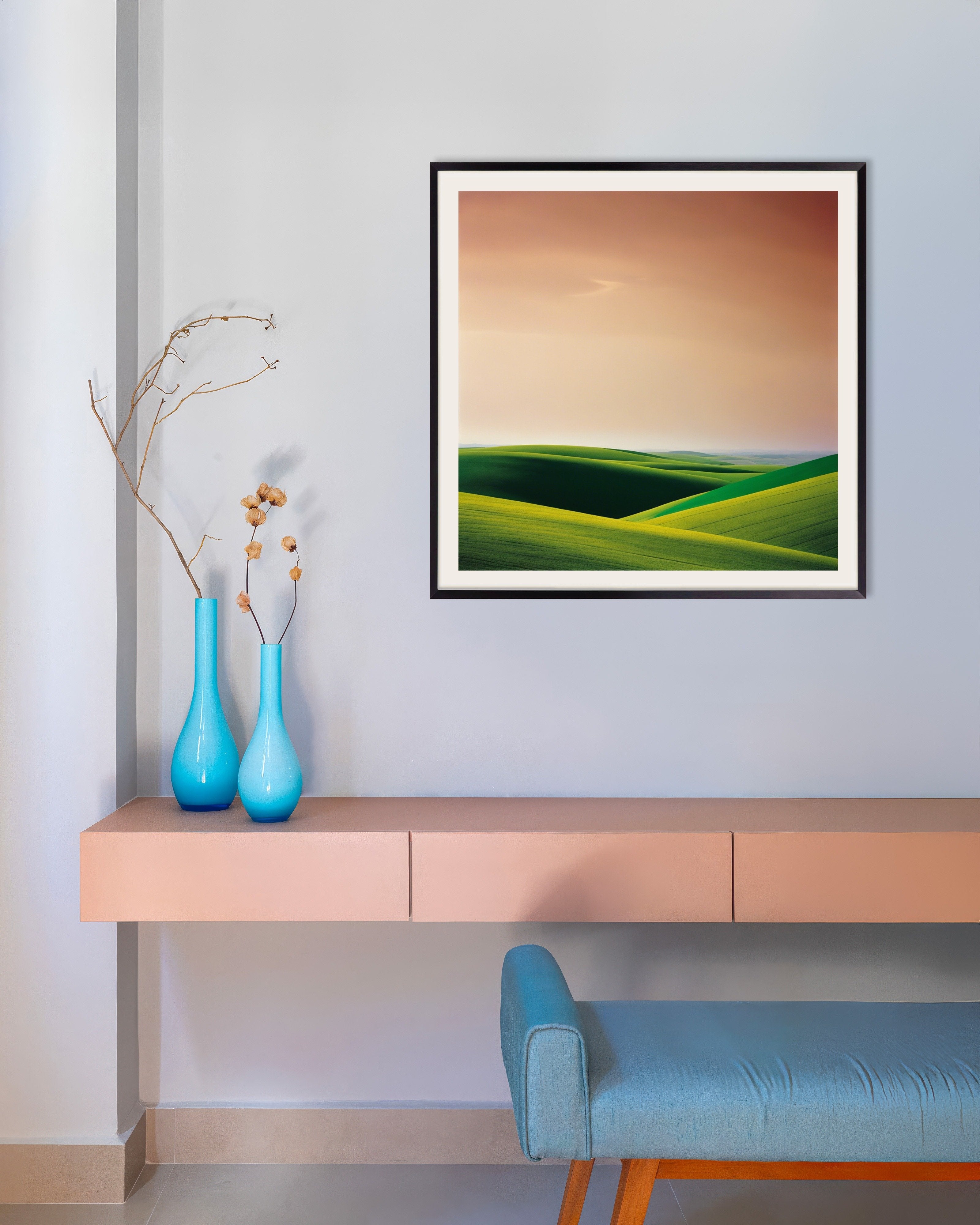 Poster of Capturing geometric compositions in landscapes - Poster, with metal frame
