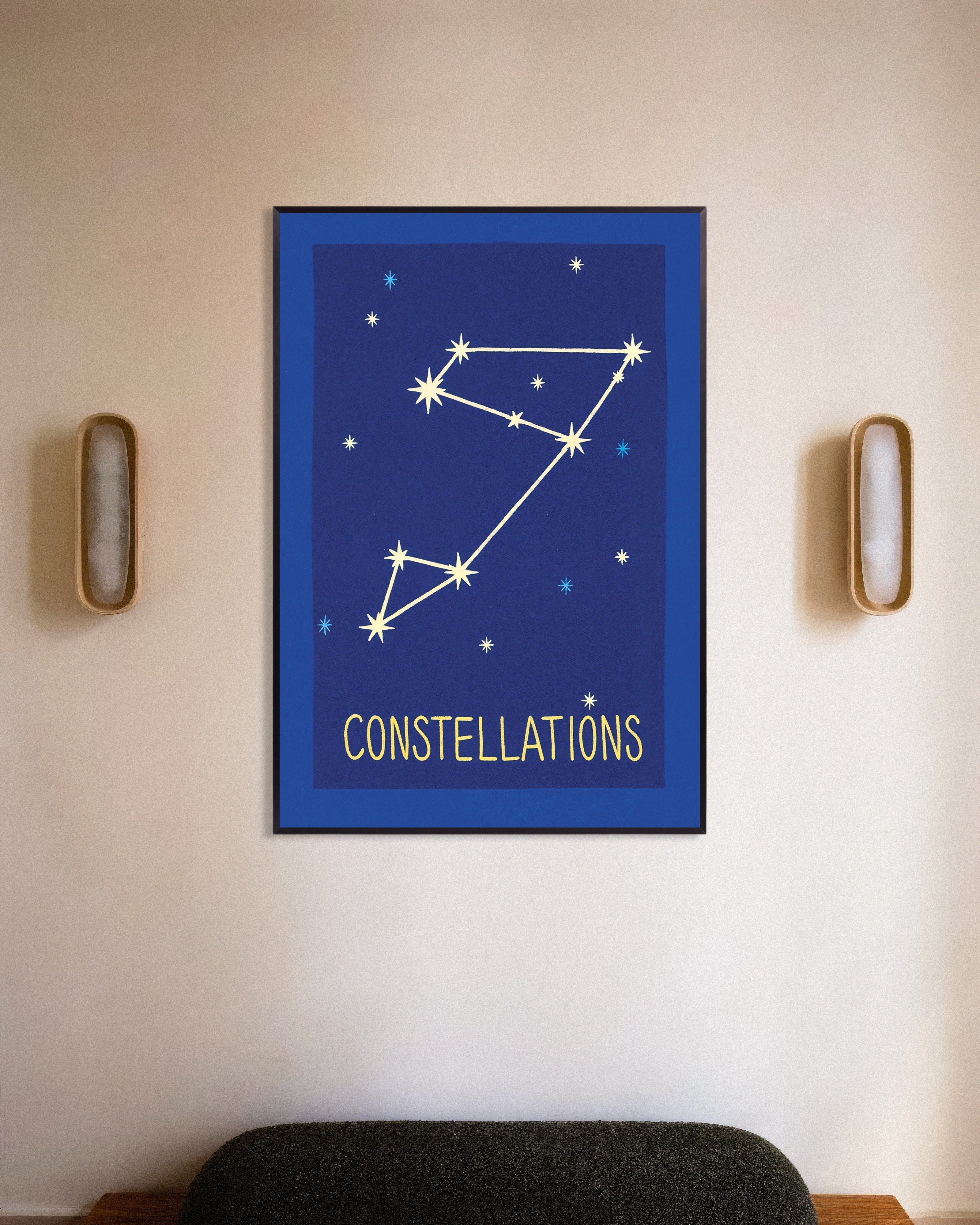 Poster of Constellations - Night Sky Poster, with metal frame