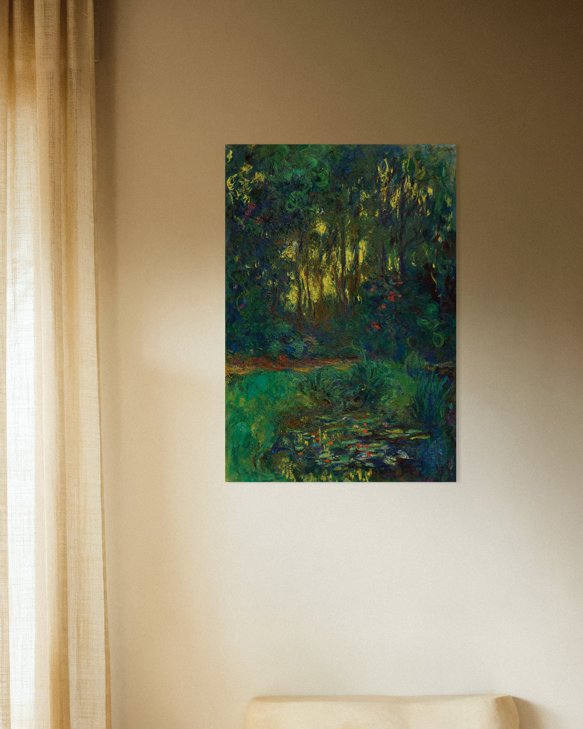 Claude Monet’n Lumpelammen nurkka (1918–1919) -juliste