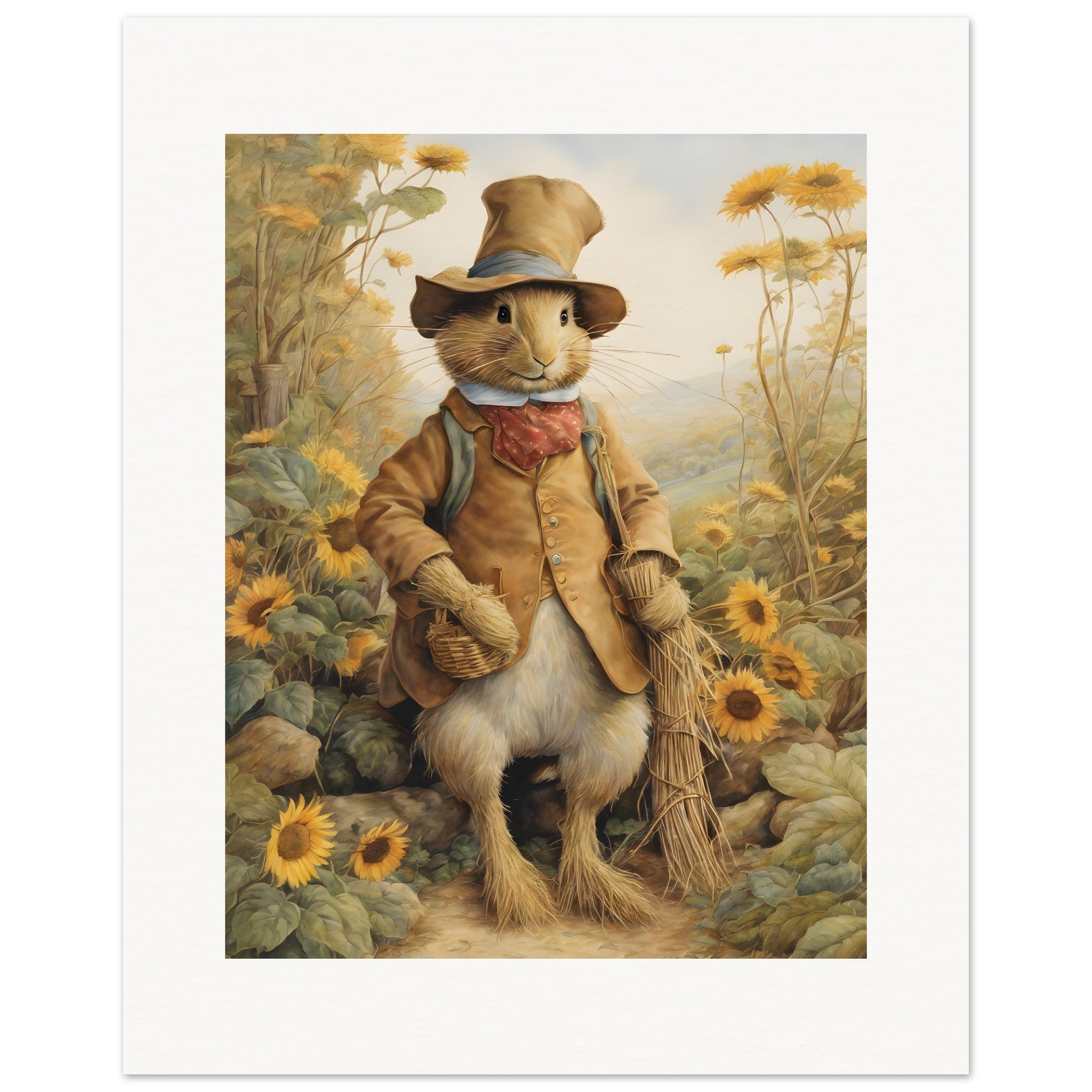 Charming tales, delicate British watercolors, Scarecrow - Poster