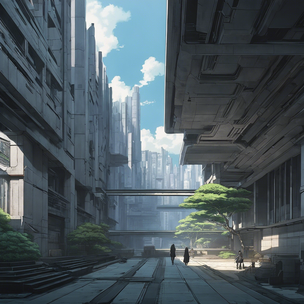 Ghost in the shell, Brutalist architecture, city - Poster