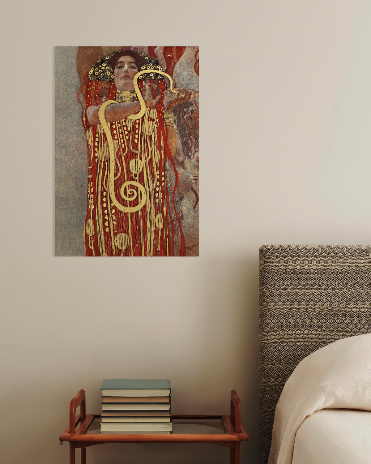 Gustav Klimtin Hygieia, yksityiskohta Lääketieteestä (1907) -juliste