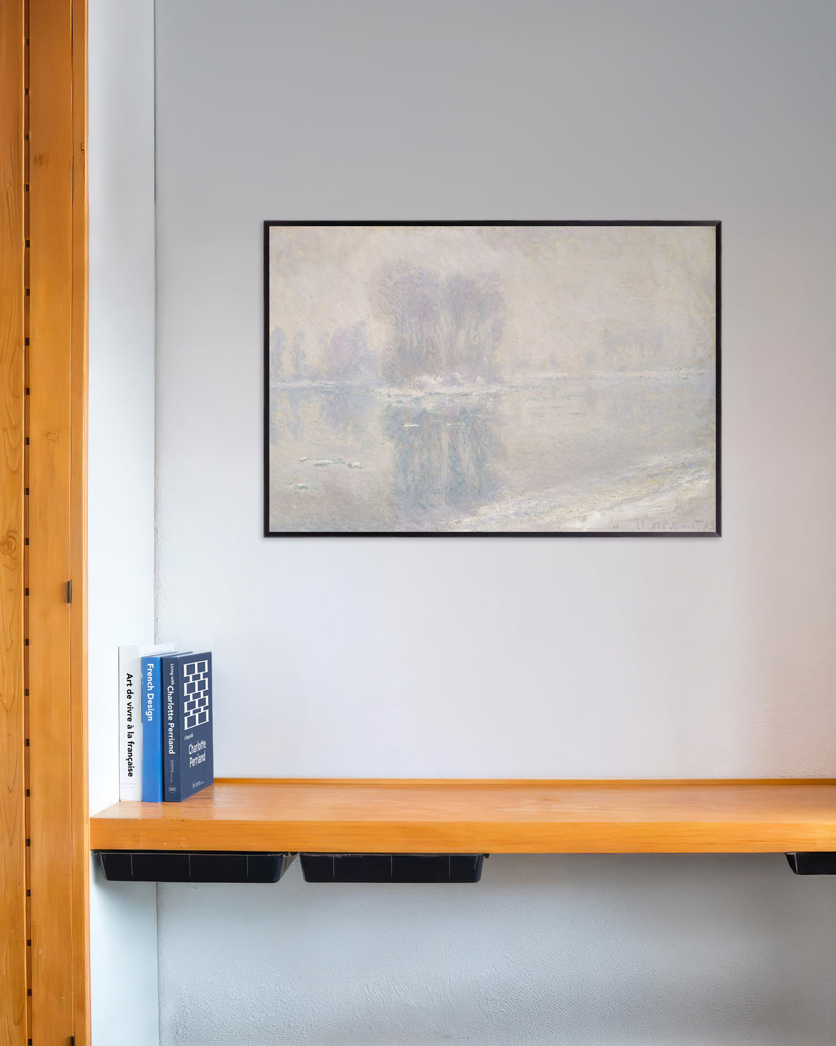 Claude Monet’n Jäälauttoja (1893) -juliste metallikehyksessä