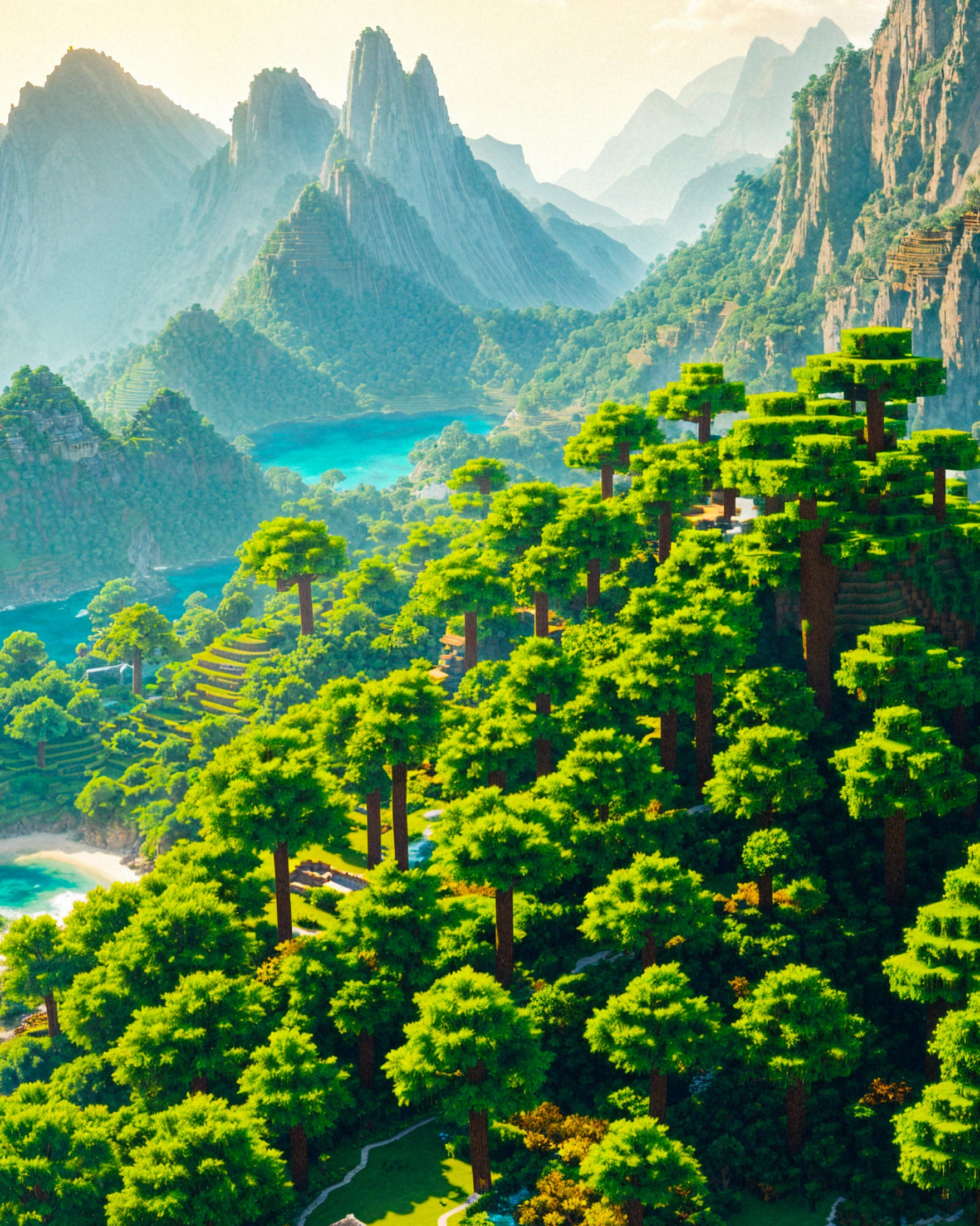 Minecraft, Island - Poster