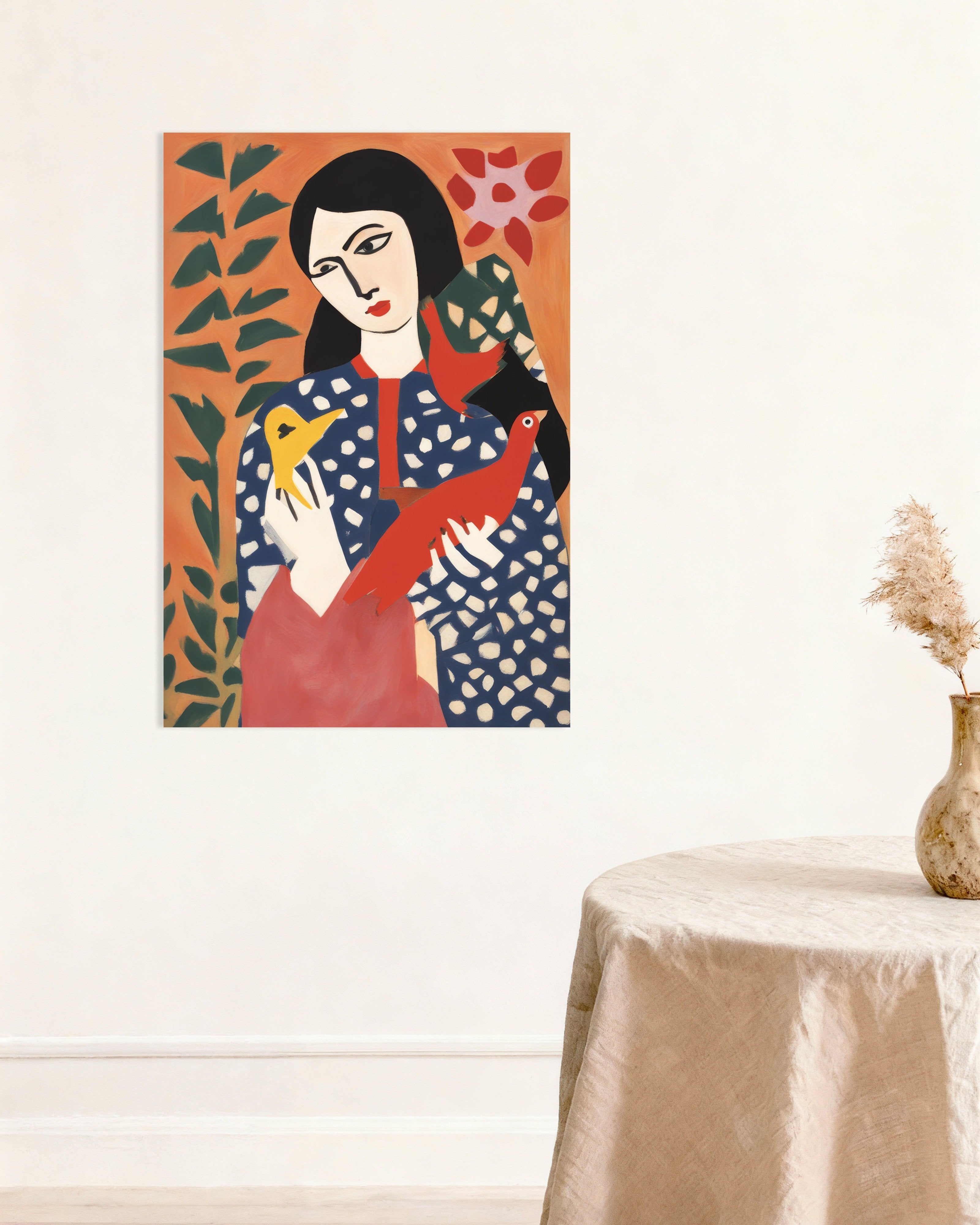 Poster of Natasha with birds art print