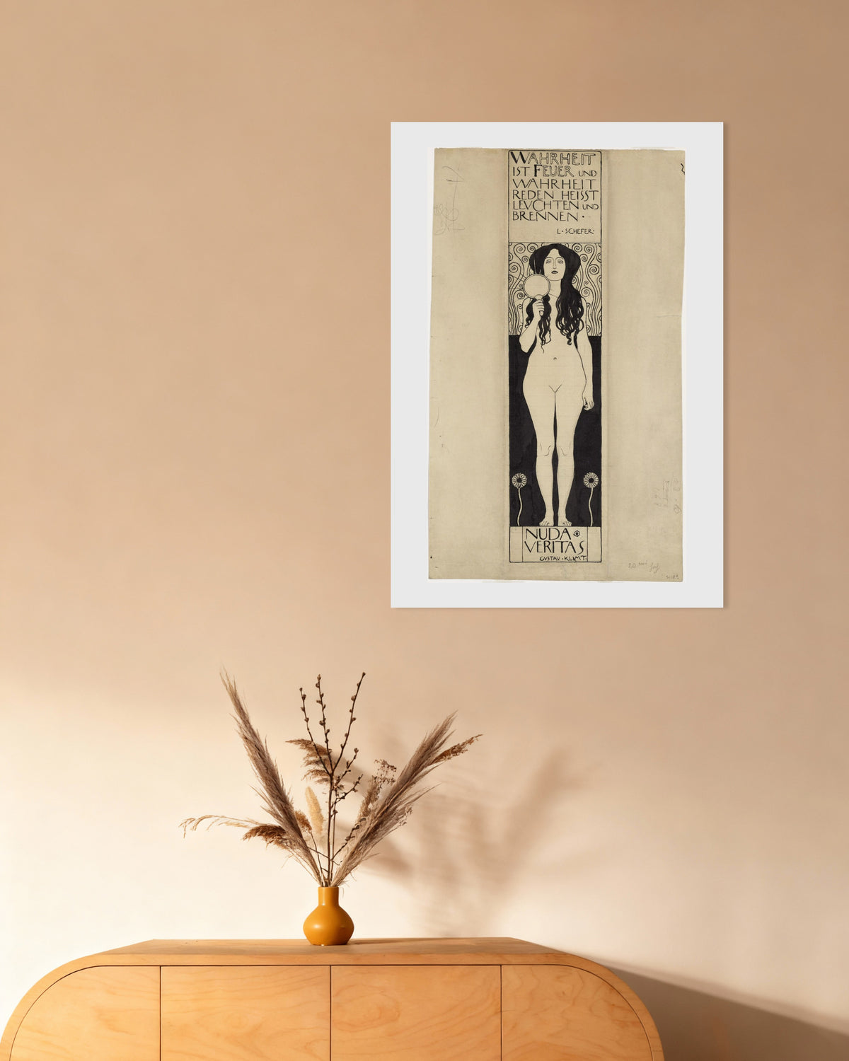 Gustav Klimtin Nuda Veritas (1898) -juliste