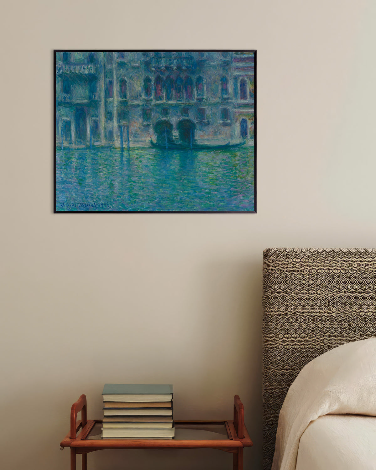 Claude Monet’n Palazzo da Mula, Venetsia (1908) -juliste metallikehyksessä