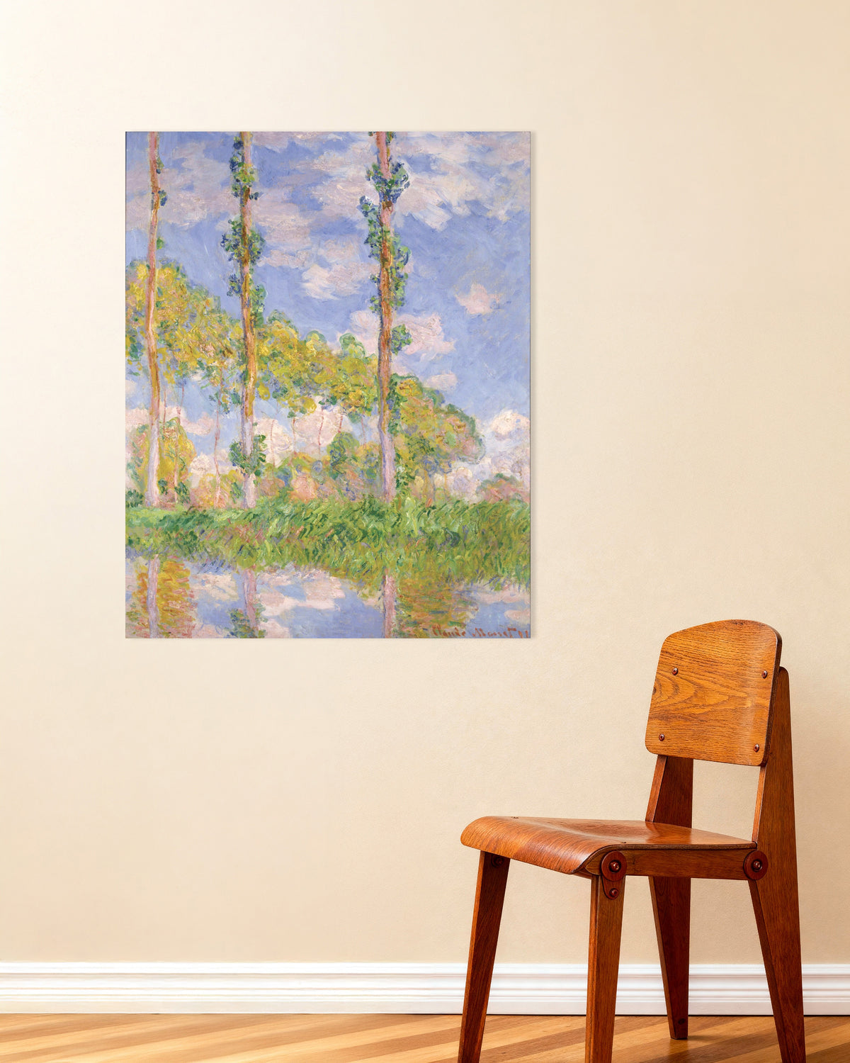 Claude Monet’n Poppelit auringossa (1891) -juliste