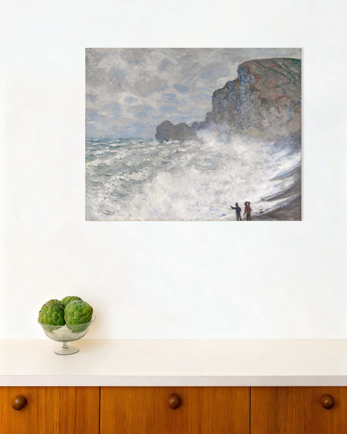Claude Monet’n Myrsky Étretat’ssa (1883) -juliste