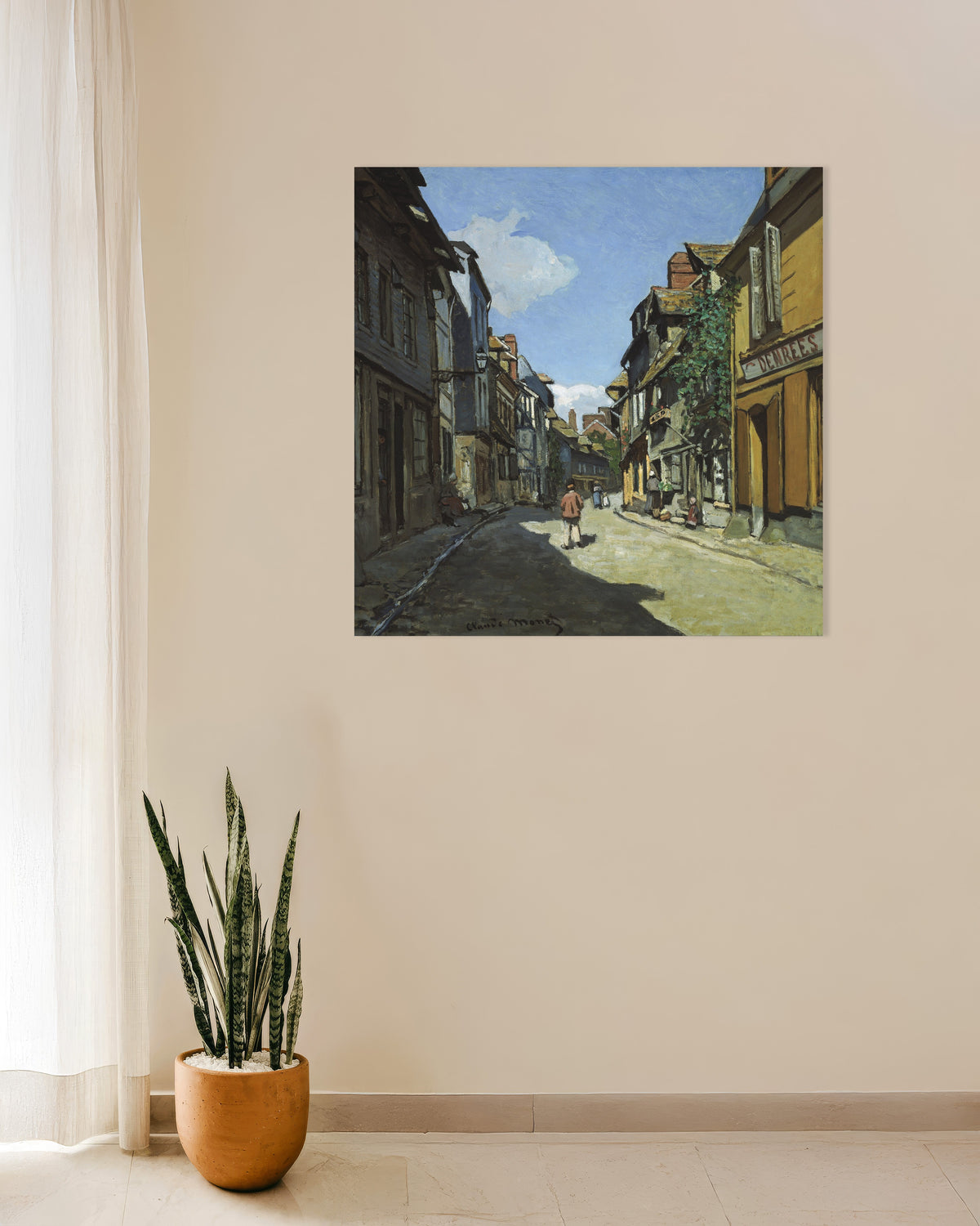 Claude Monet’n Rue de la Bavole, Honfleur (1864) -juliste