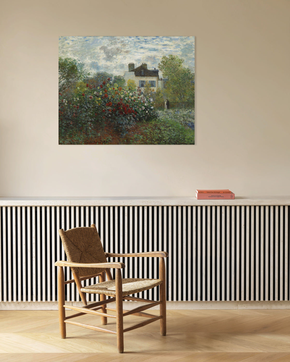 Claude Monet’n Taiteilijan puutarha Argenteuilissa, daalianurkkaus (1873) -juliste
