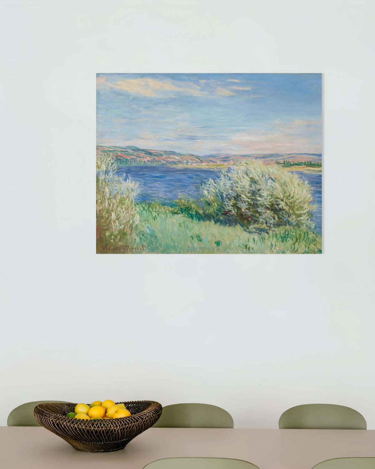 Claude Monet’n Seinen rannat Vétheuilin lähellä (1881) -juliste