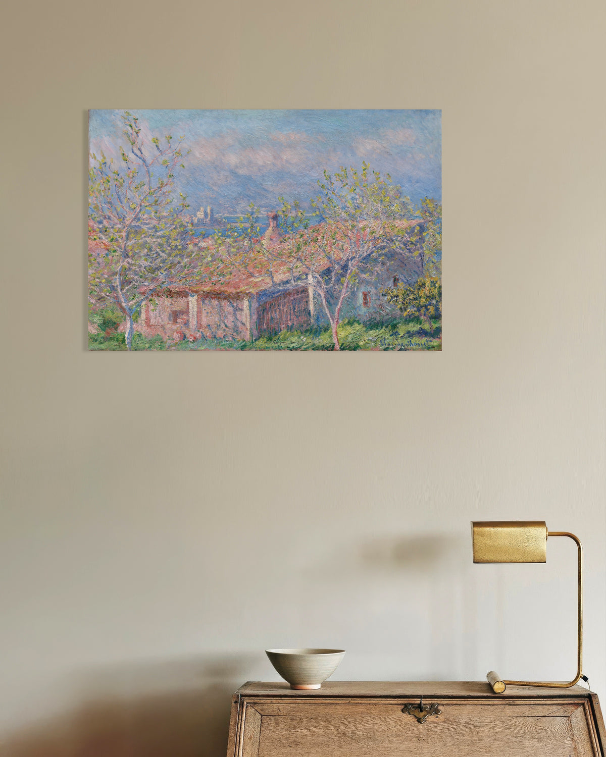 Claude Monet’n Puutarhurin talo Antibesissa (1888) -juliste