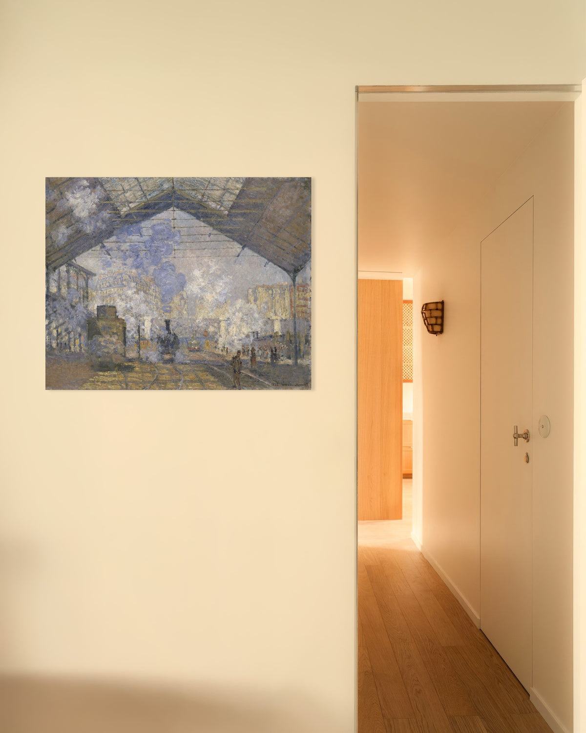 Claude Monet’n Saint-Lazaren rautatieasema (1877) -juliste
