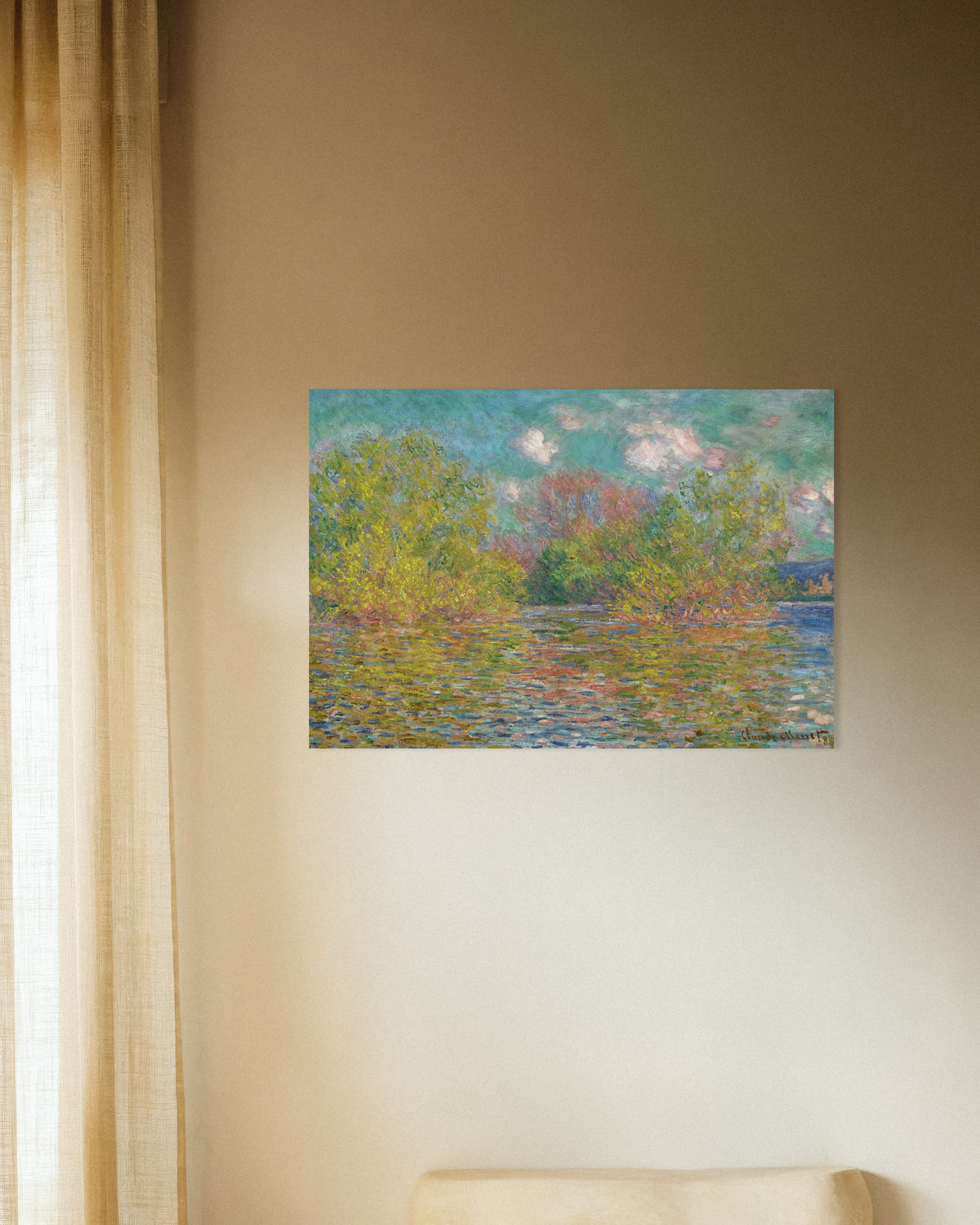 Claude Monet’n Seine Givernyn lähellä (1888) -juliste