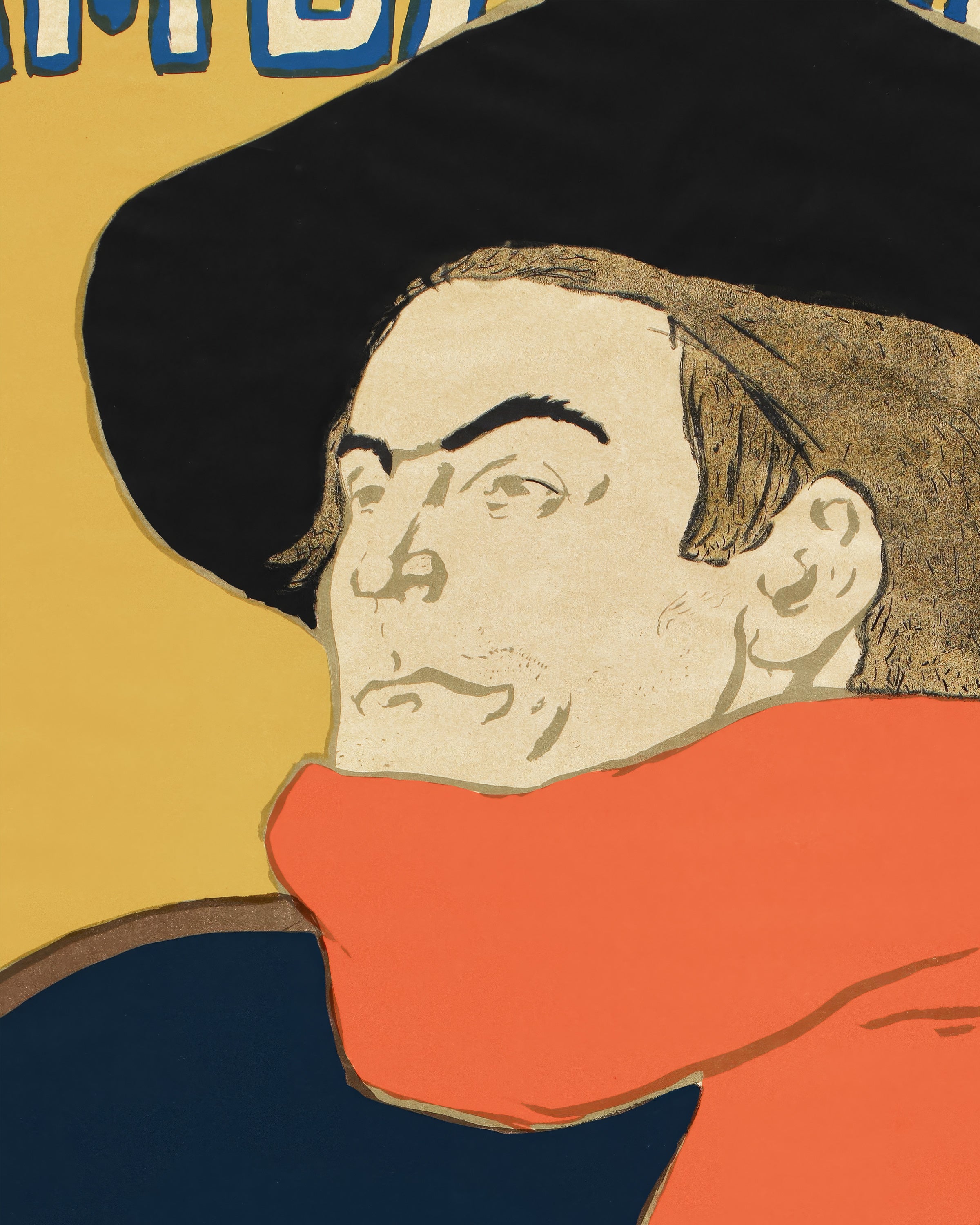 Ambassadeurs: Aristide Bruant cabaretissaan (1892) Henri de Toulouse-Lautrecin juliste