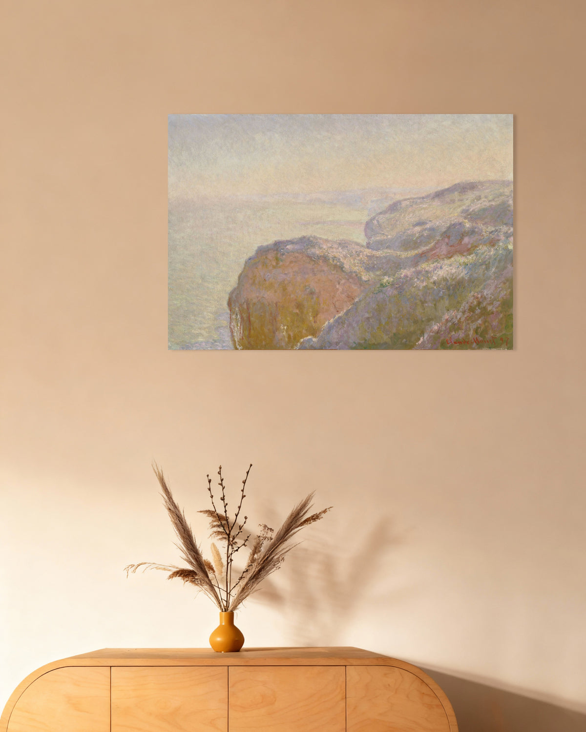 Claude Monet’n Val-Saint-Nicolas Dieppen lähellä, aamu (1897) -juliste