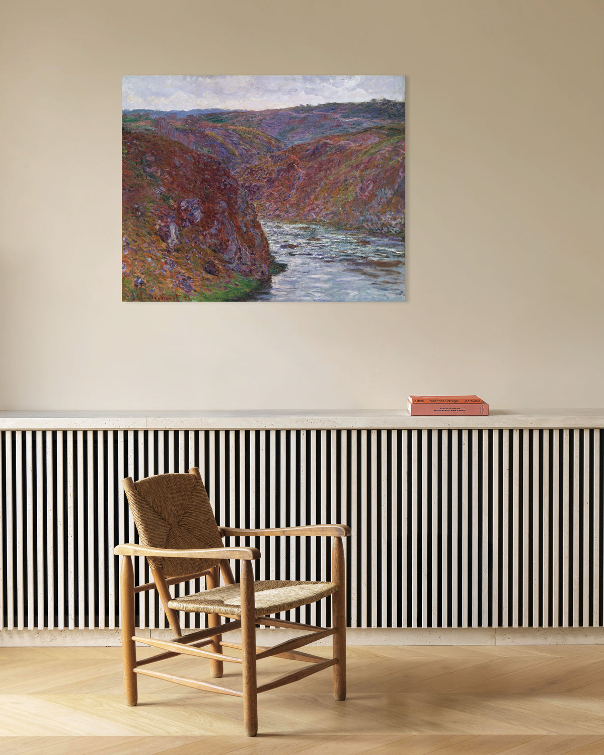 Claude Monet’n Creusen laakso, harmaa päivä (1889) -juliste