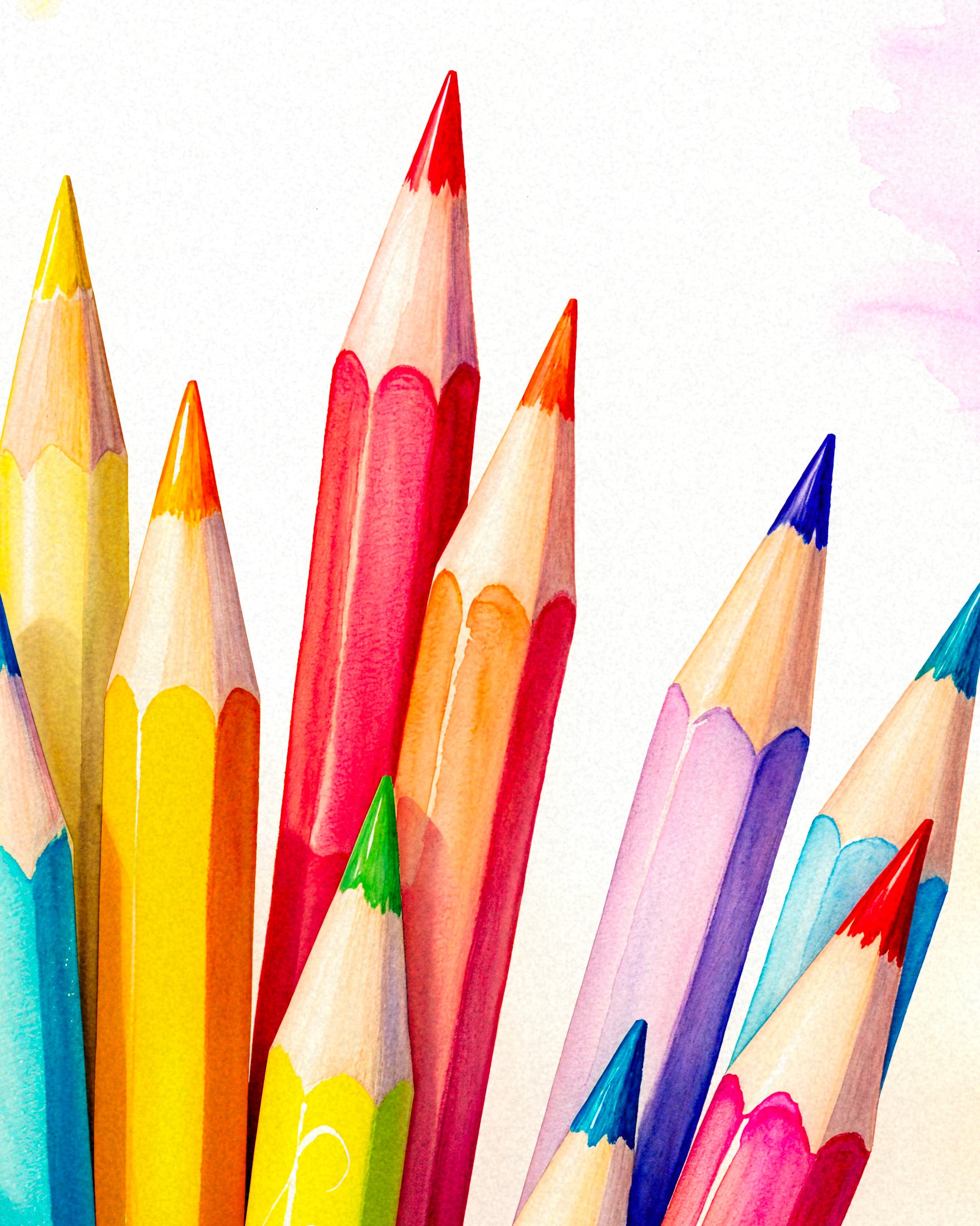 Watercolor colored pencils - Poster