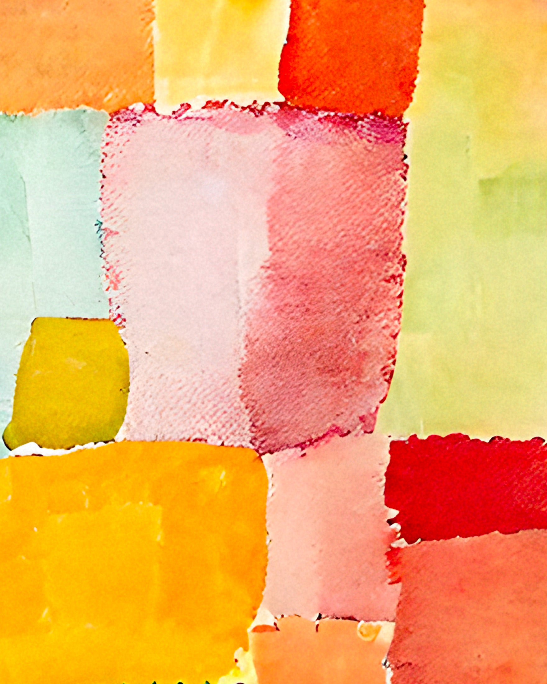 Watercolor, colorful squares - Poster