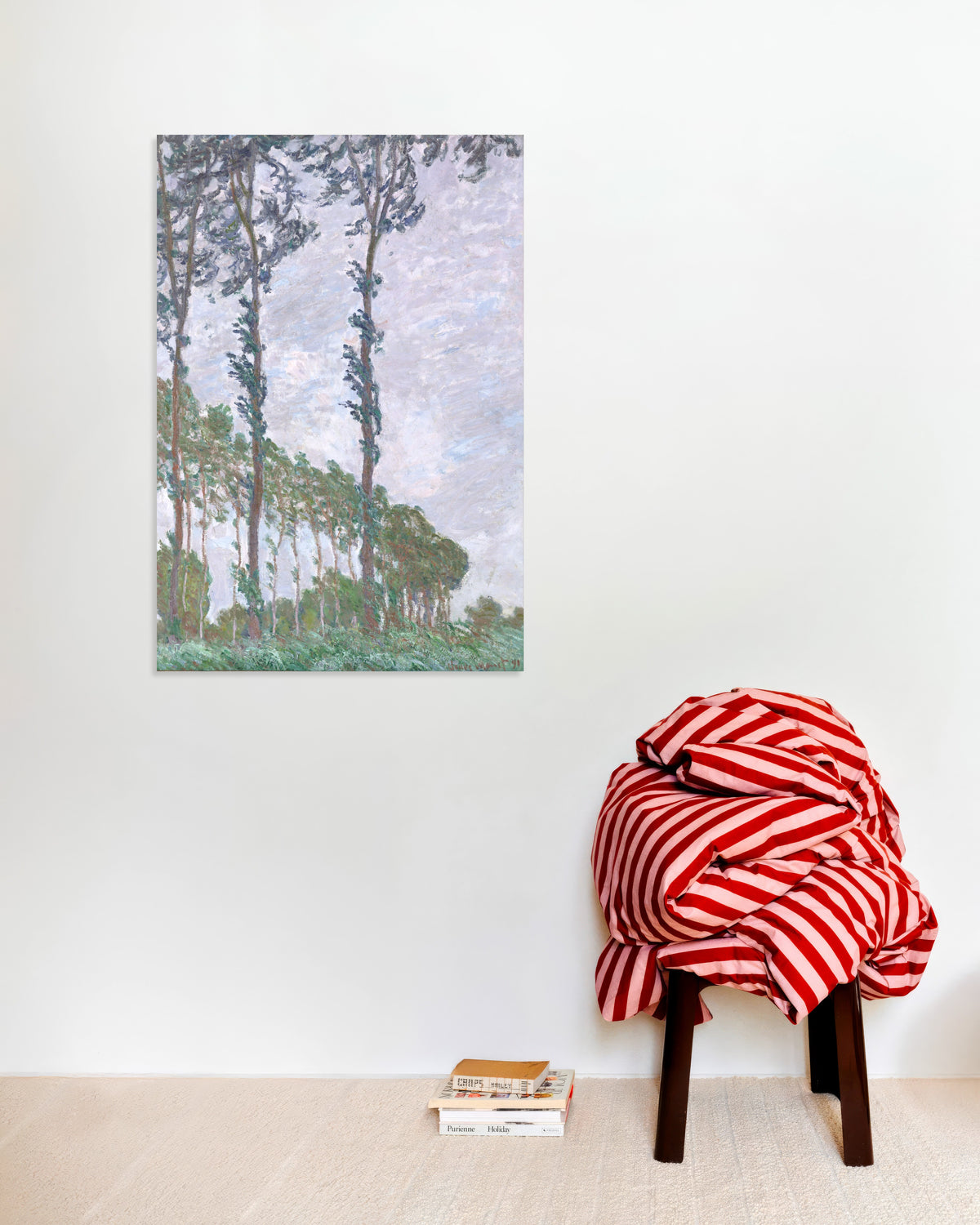 Claude Monet’n Poppelit, tuulivaikutelma (1891) -juliste