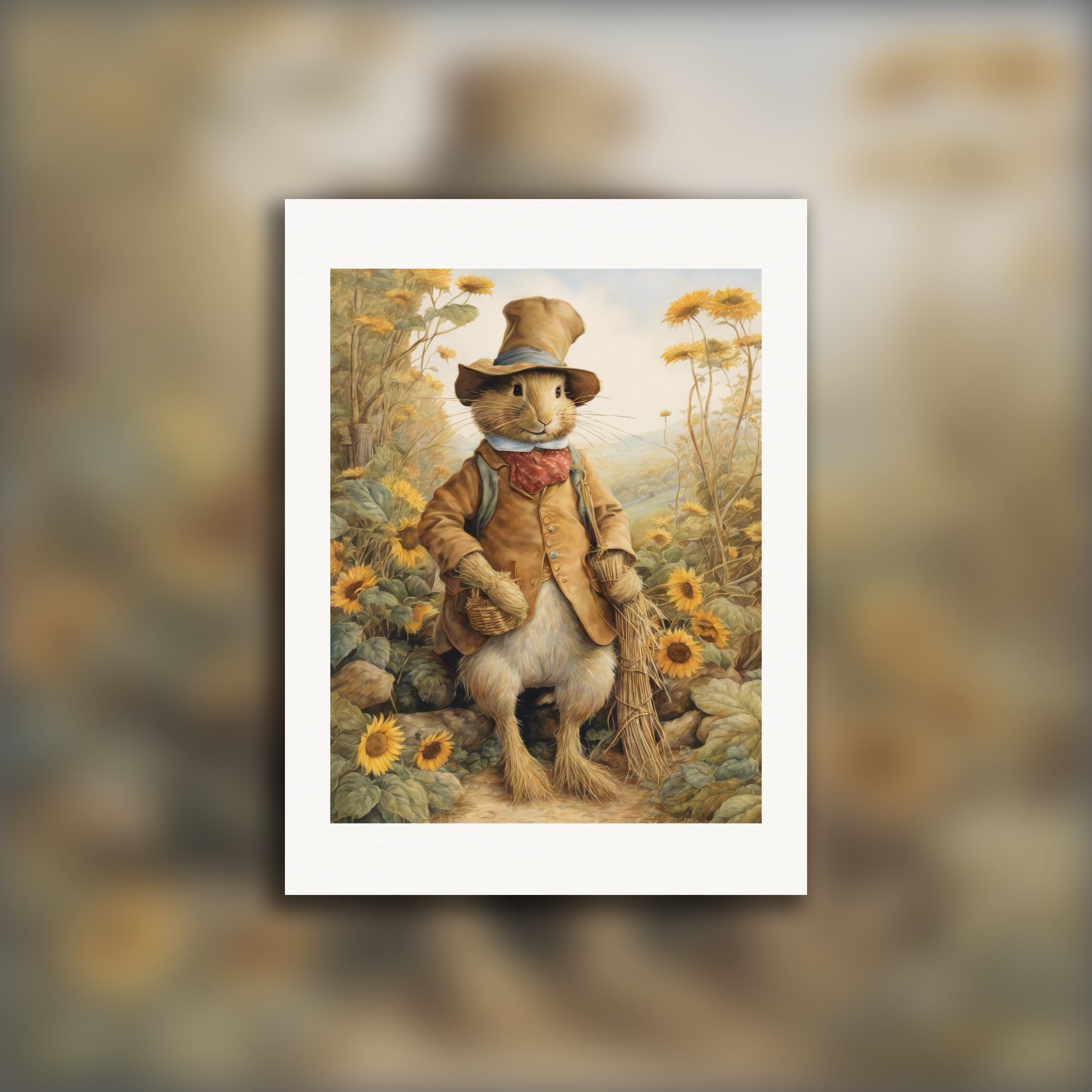 Charming tales, delicate British watercolors, Scarecrow - Poster