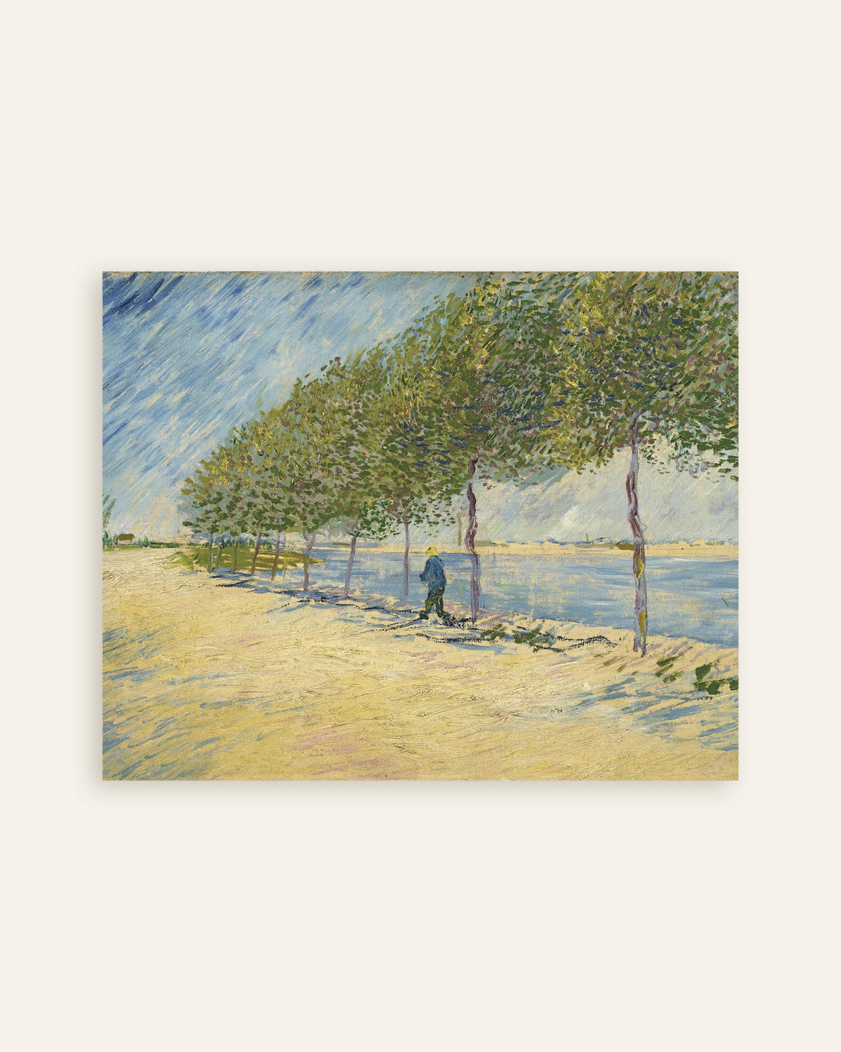 Juliste, jossa Vincent van Goghin maalaus Seine-joen varrella (1887), pikkukuva
