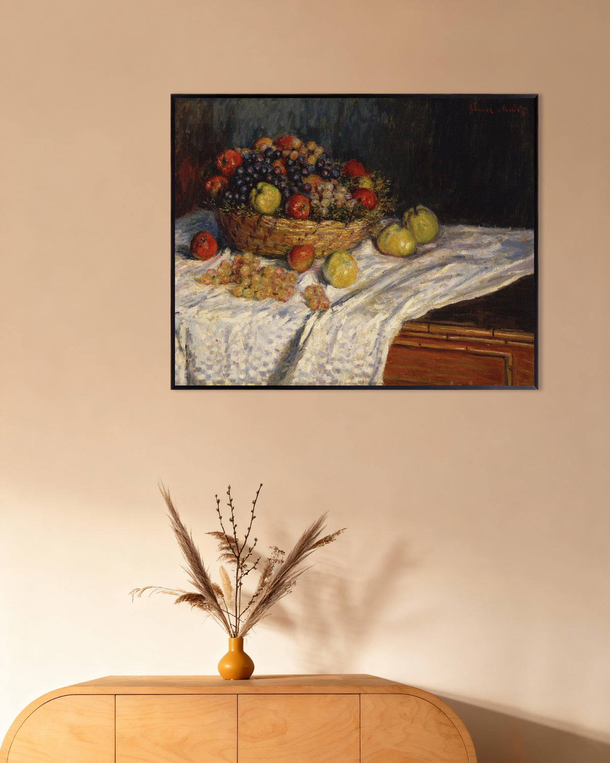 Claude Monet’n Omenia ja viinirypäleitä (1879–1880) -juliste metallikehyksessä