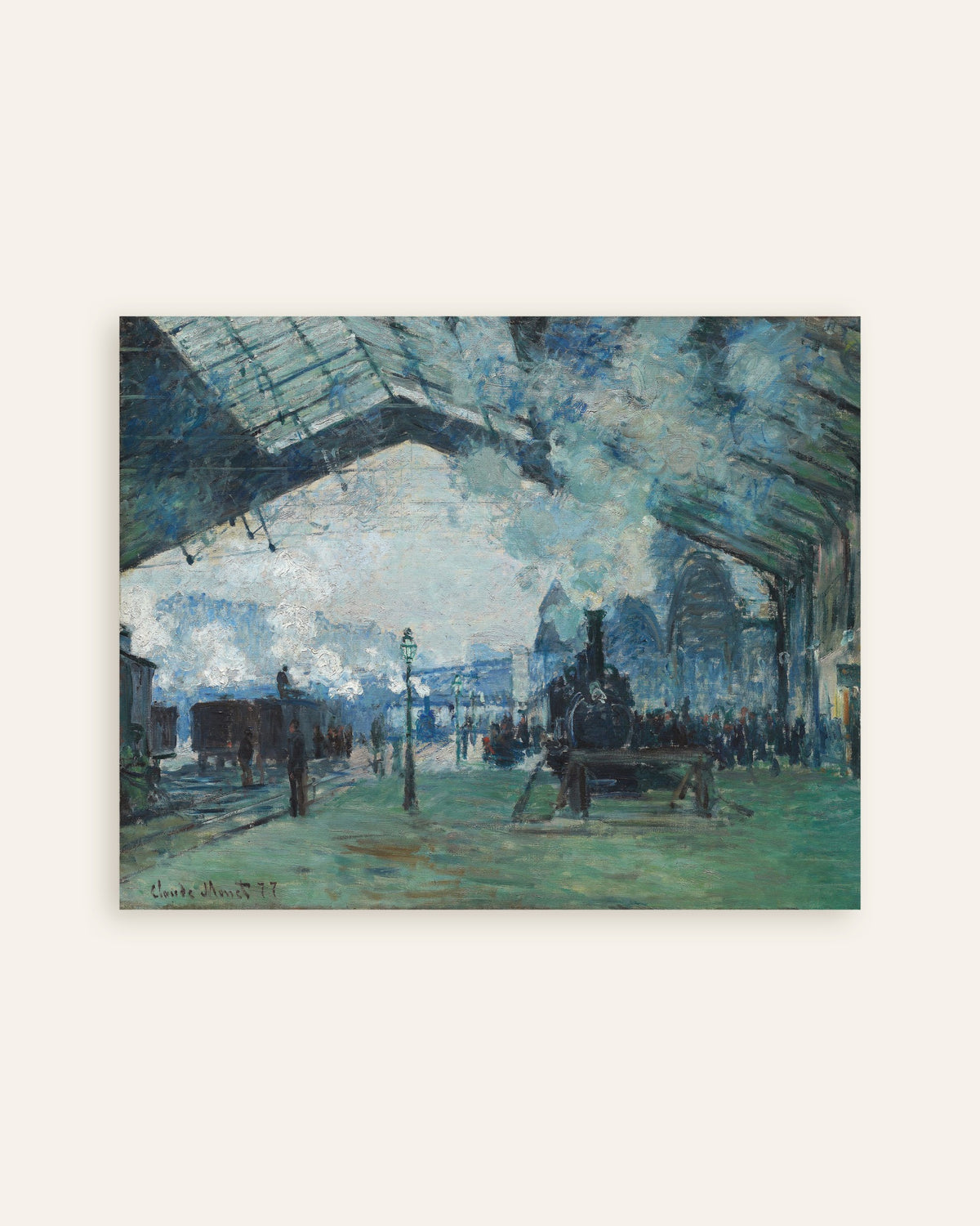 Claude Monet’n Normandian junan saapuminen, Gare Saint-Lazare (1877) -juliste, pienoiskuva