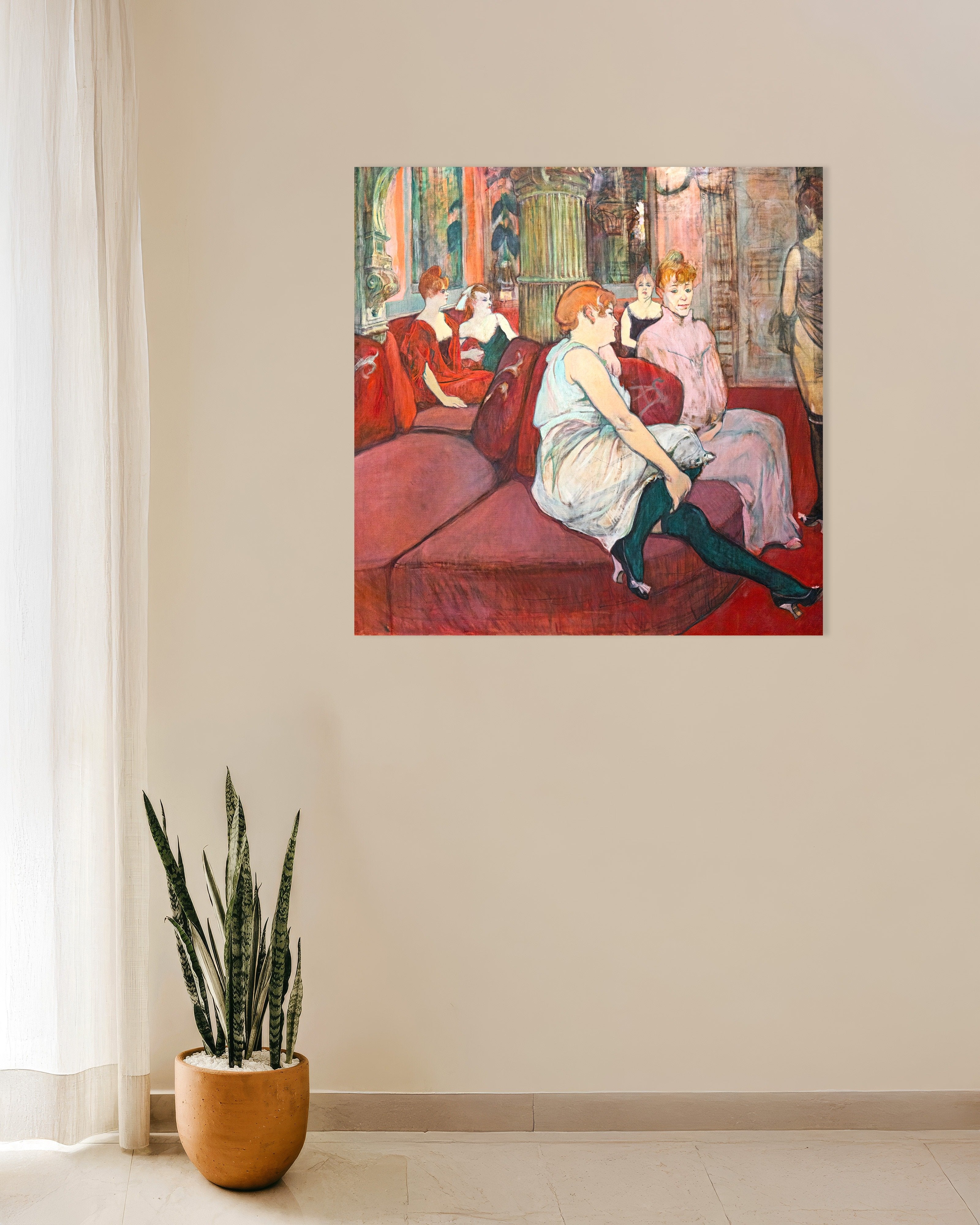 Poster of Au salon de la rue des Moulins (1894) by Henri de Toulouse-Lautrec Poster