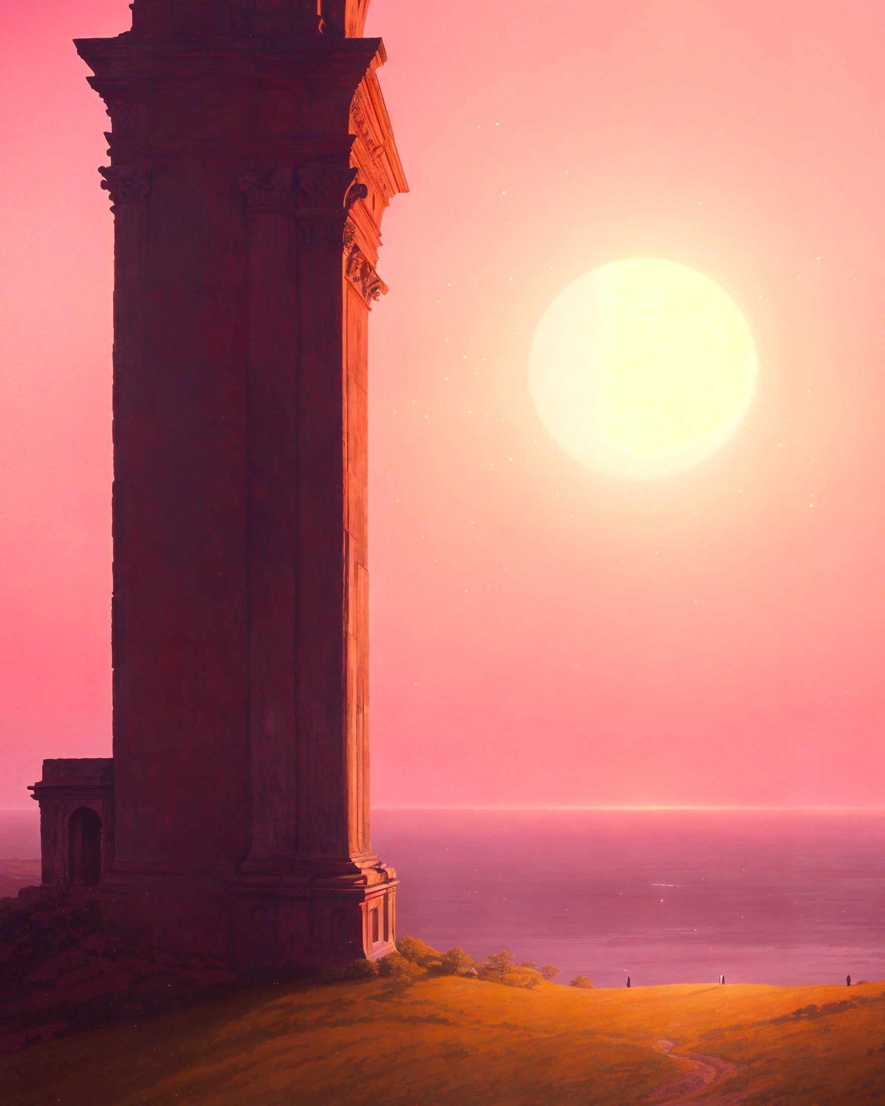 The Dying Sun Falling Asleep Under an Arch, Charles Baudelaire - Poster