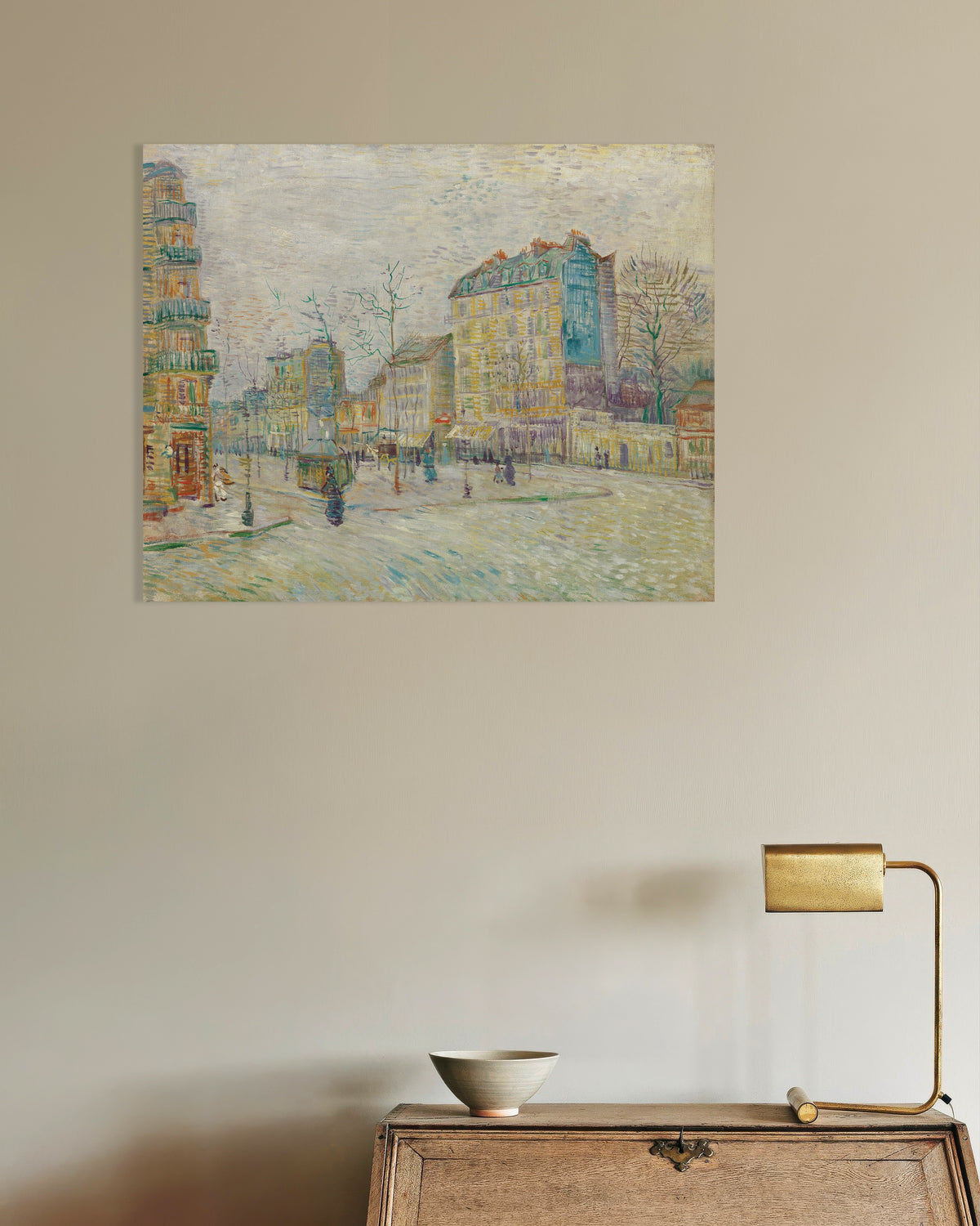 Juliste teoksesta Vincent van Goghin Boulevard de Clichy (1887)