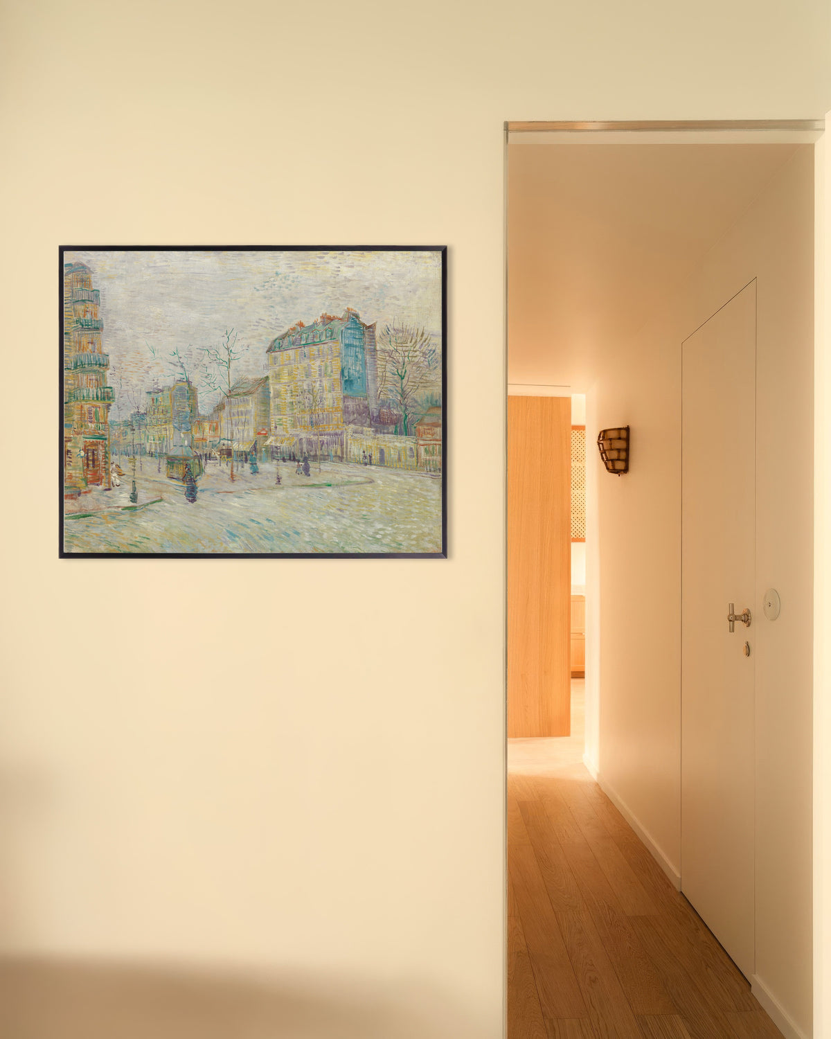 Juliste teoksesta Vincent van Goghin Boulevard de Clichy (1887), metallikehyksellä