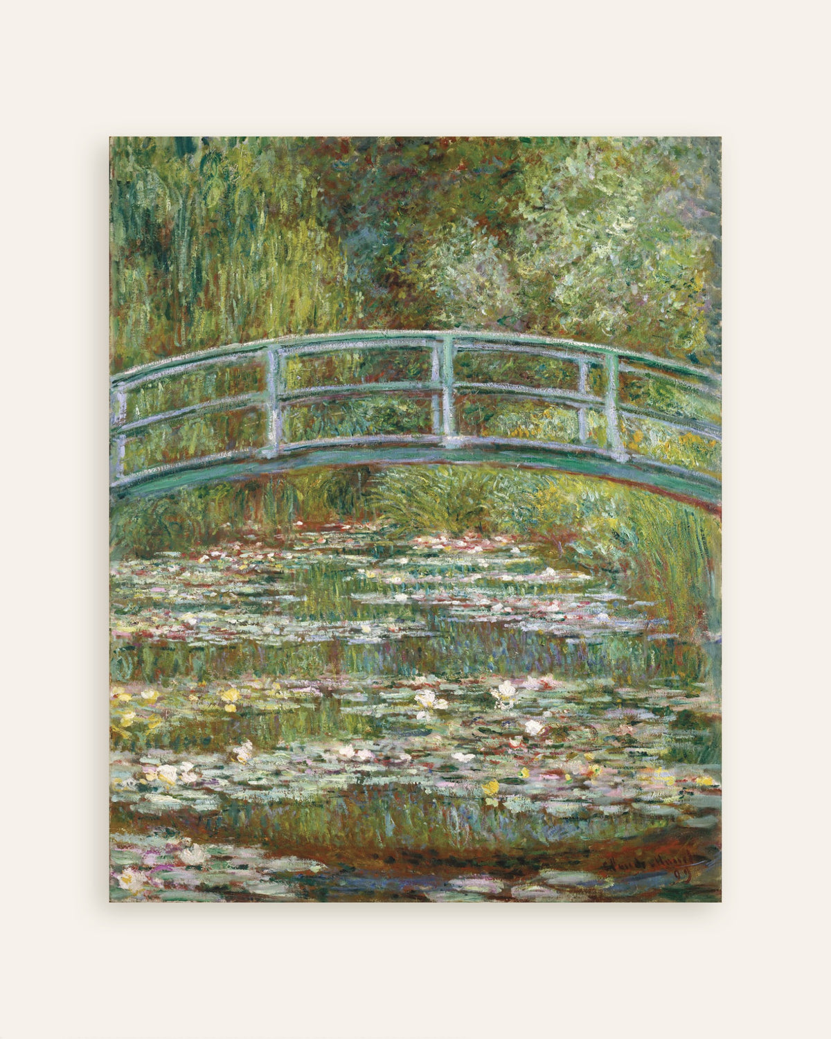 Claude Monet’n Silta lumpelammen yllä (1899) -juliste, pienoiskuva