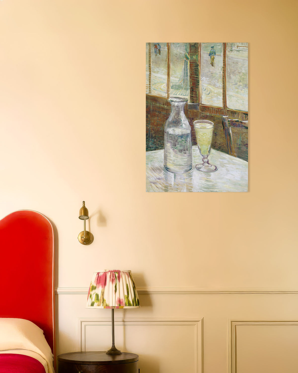 Juliste teoksesta Vincent van Goghin Cafépöytä absintin kera (1887)