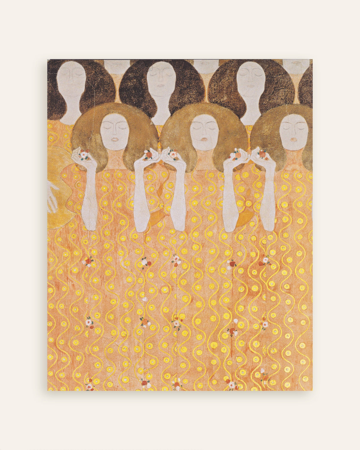 Gustav Klimtin Paratiisin enkelikuoro, Beethoven-friisi (1902) -juliste, pienoiskuva