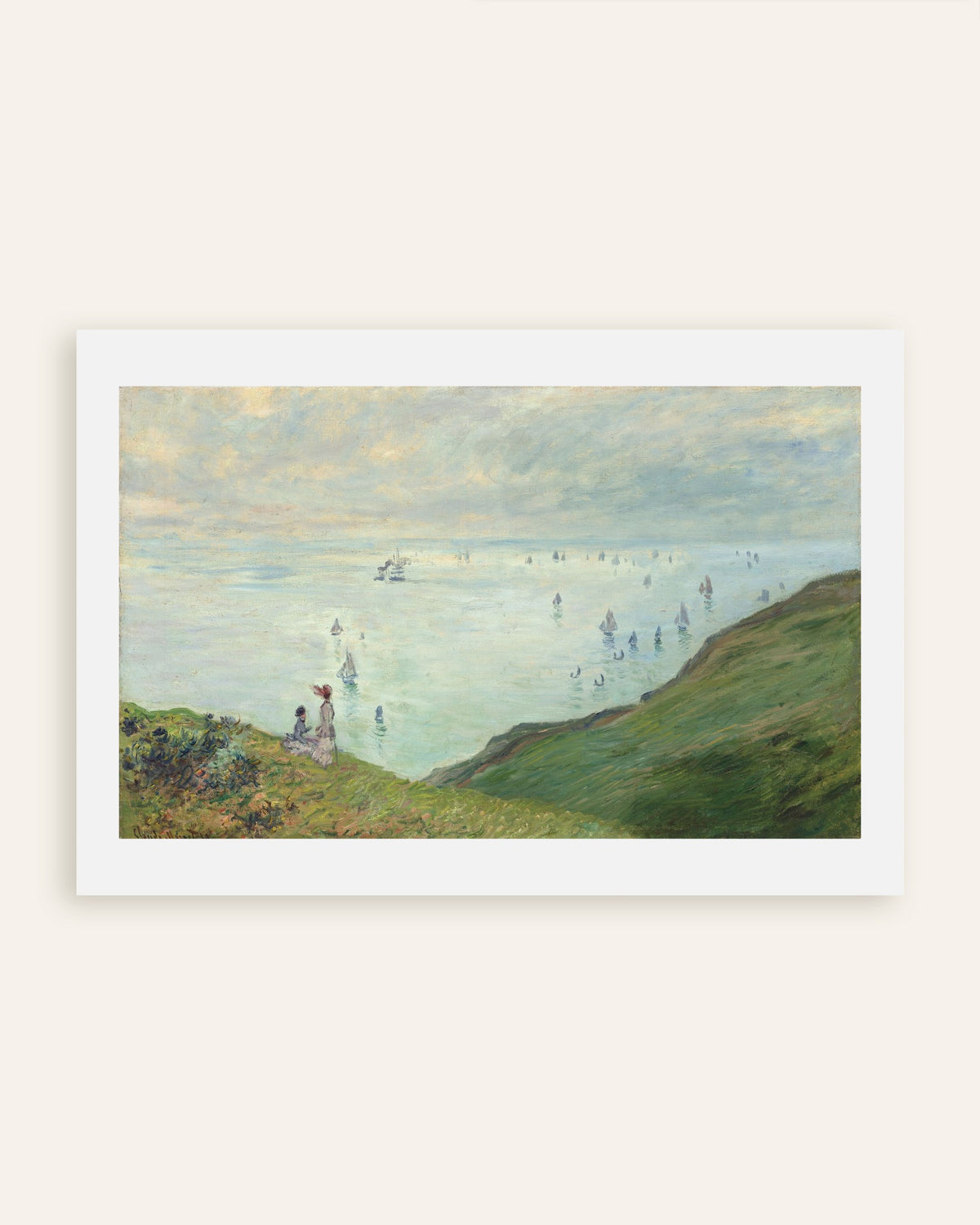 Claude Monet’n Jyrkänteitä Pourvillessa (1882) -juliste, pienoiskuva