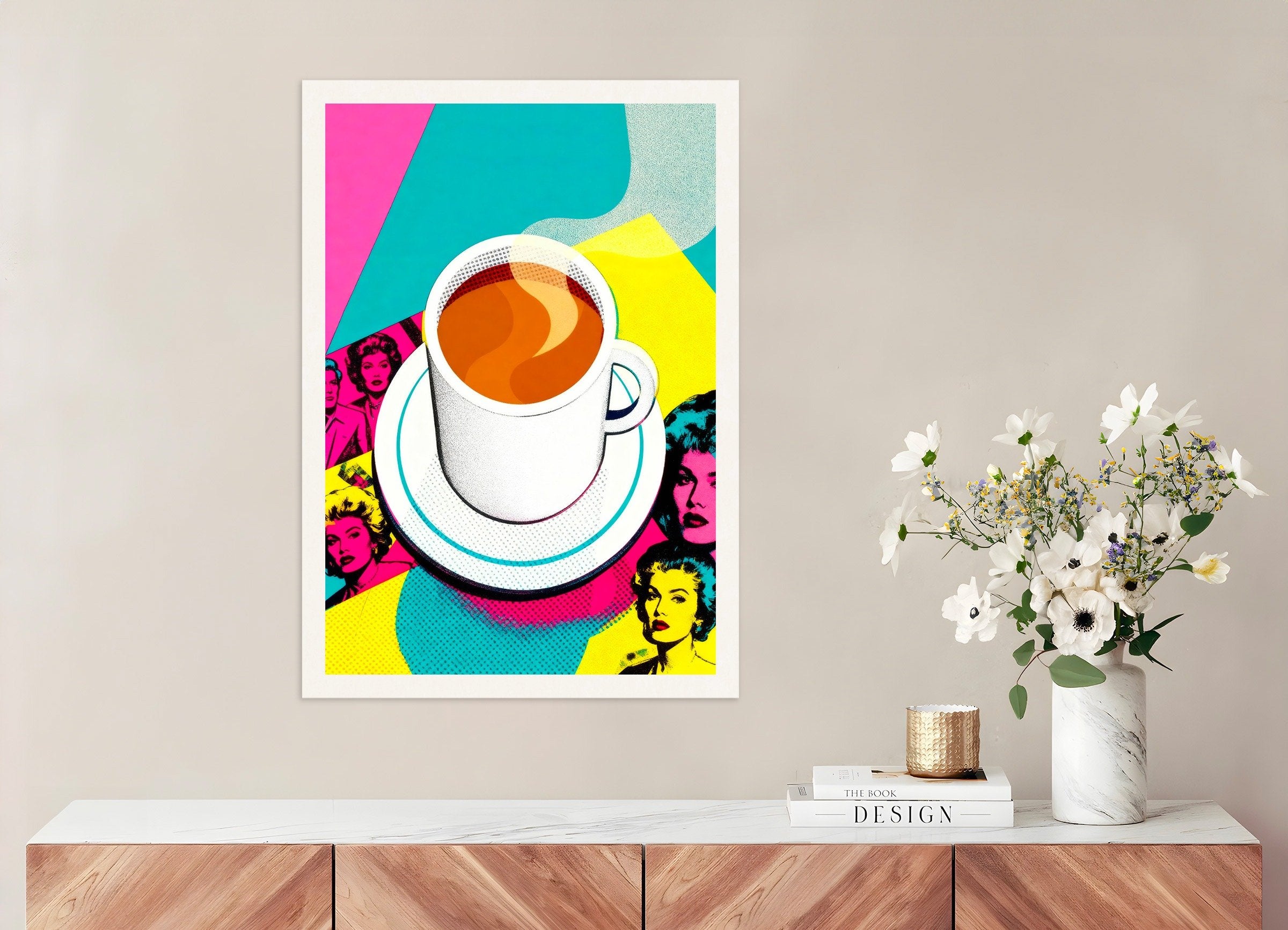 Poster of Coffee poster pop art – Andy Warhol style print