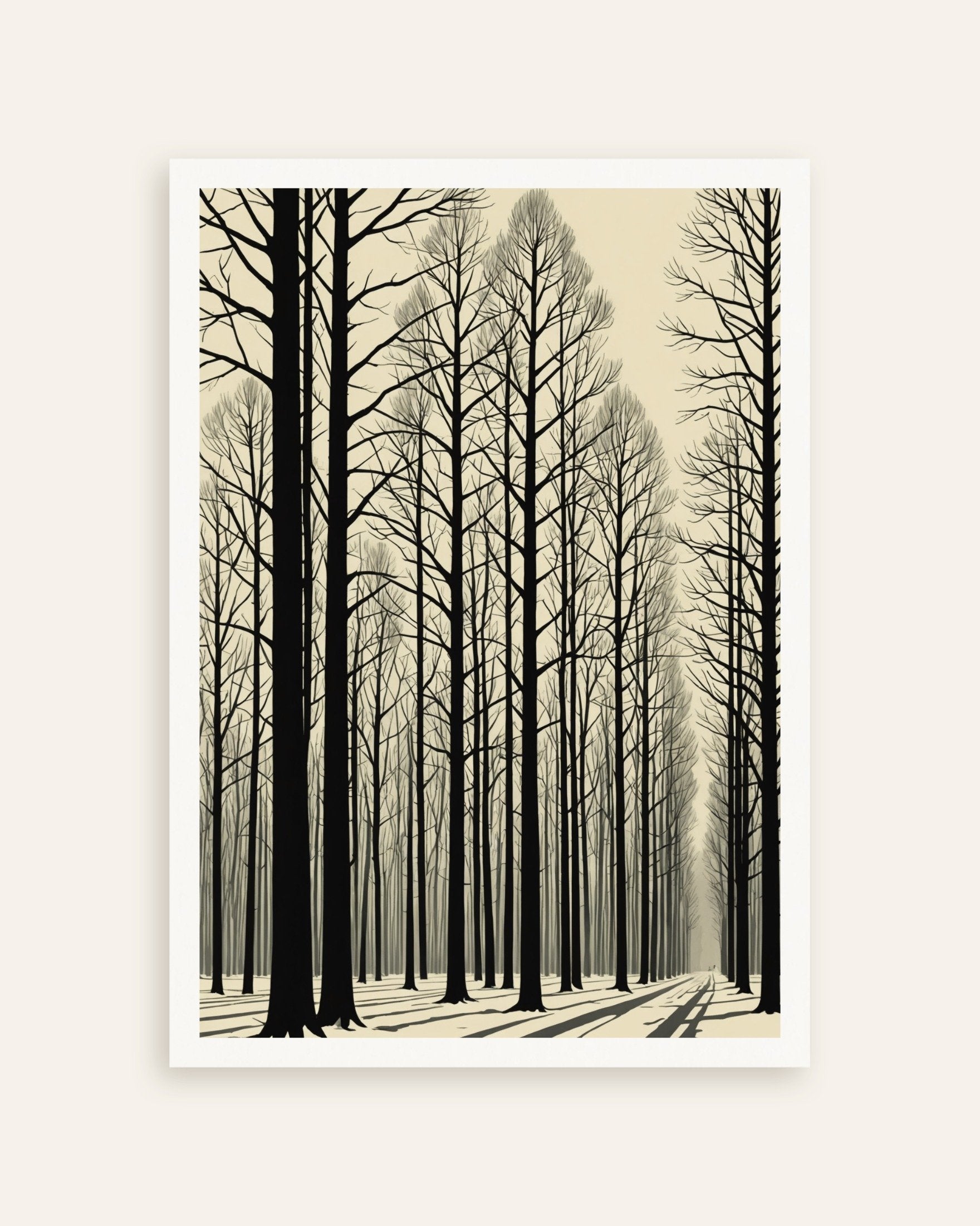 Poster of Constructivism, dynamic angles, simple geometric shapes, Trees Poster, thumbnail