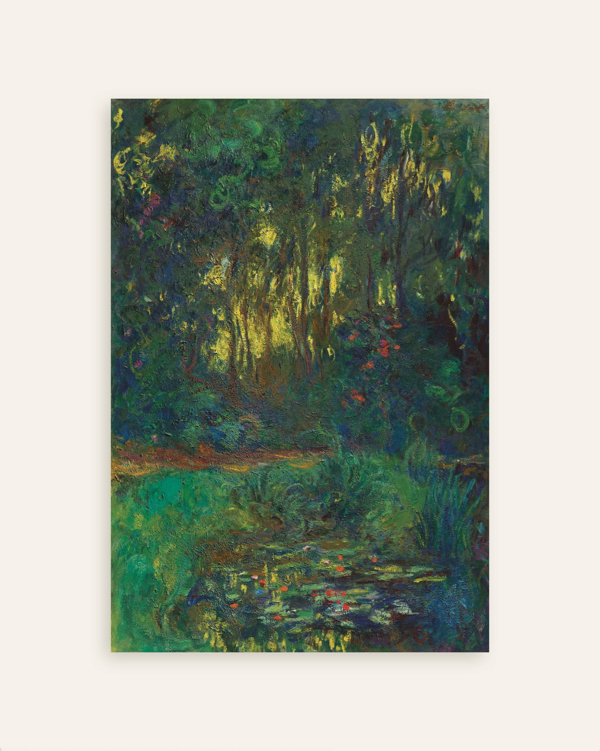 Claude Monet’n Lumpelammen nurkka (1918–1919) -juliste, pienoiskuva