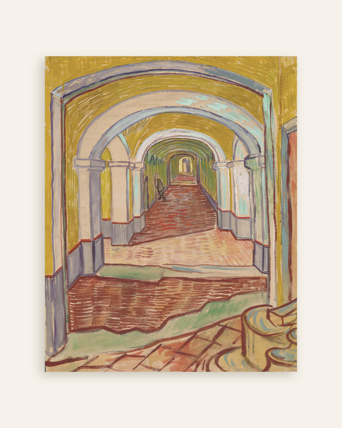 Juliste teoksesta Corridori mielisairaalassa (1889), Vincent van Gogh, pikkukuva