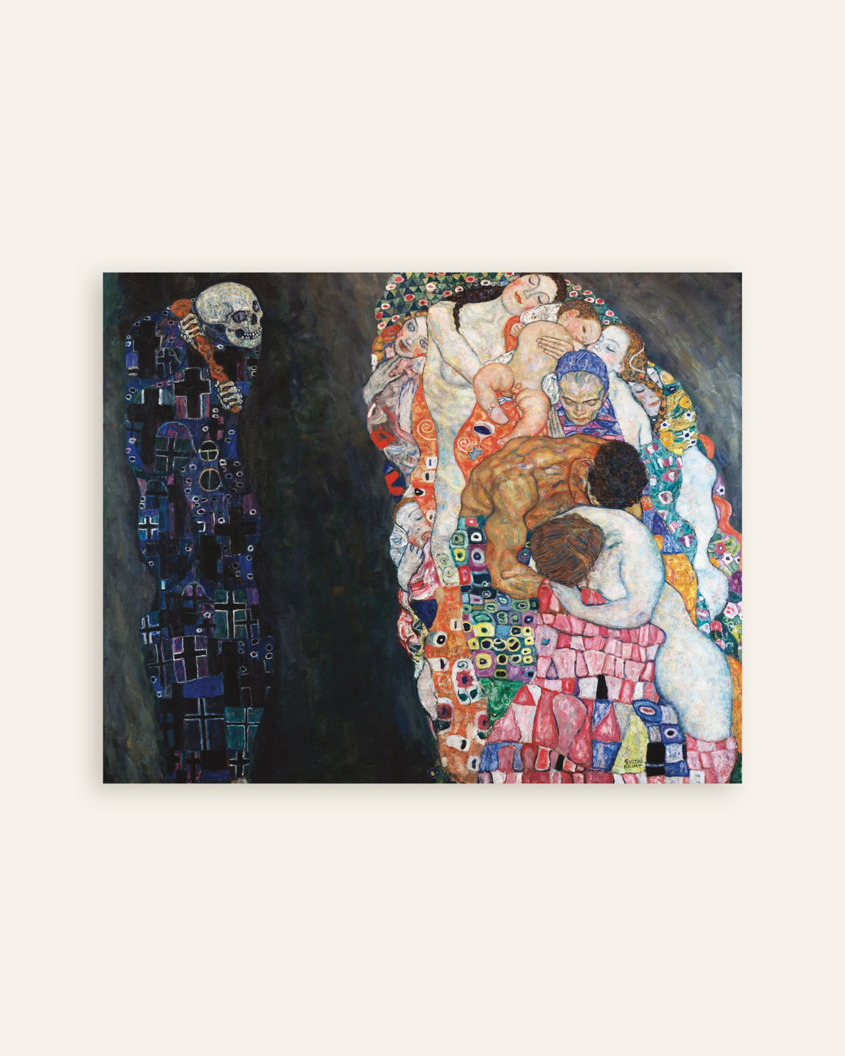 Juliste teoksesta Kuolema ja elämä (1910–1915), Gustav Klimt, pikkukuva