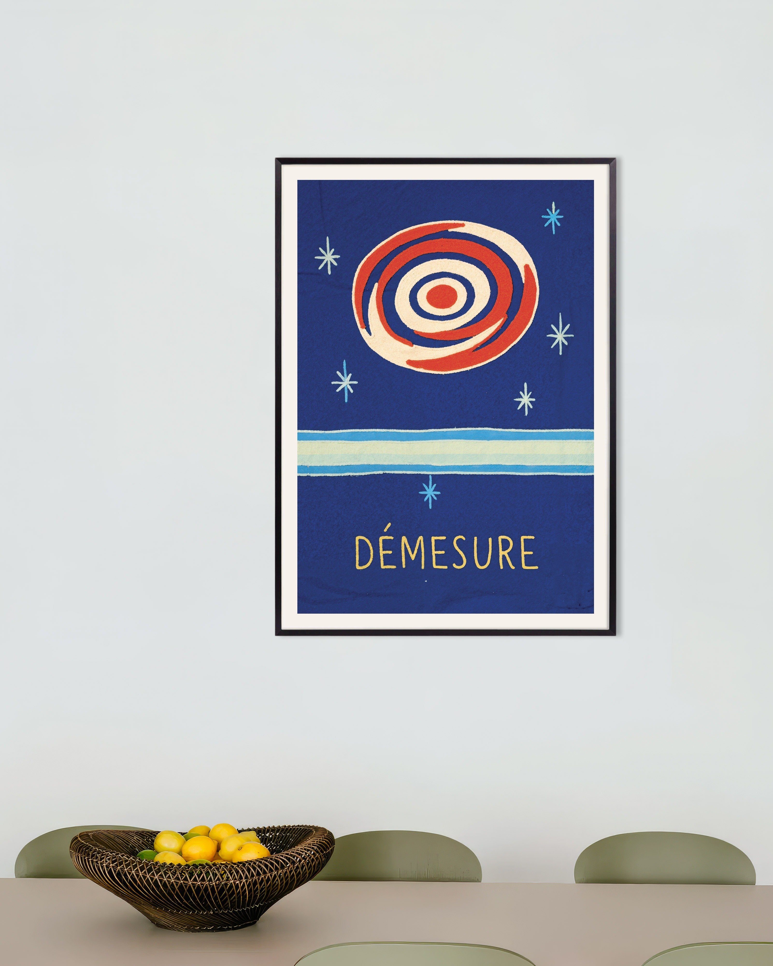 Poster of Démesure Cosmic Spiral Poster, with metal frame