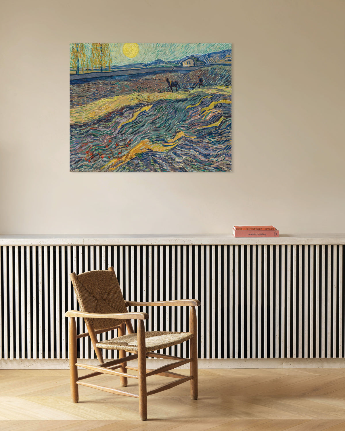 Vincent van Goghin teos Suljettu pelto ja kyntömies (1889), juliste
